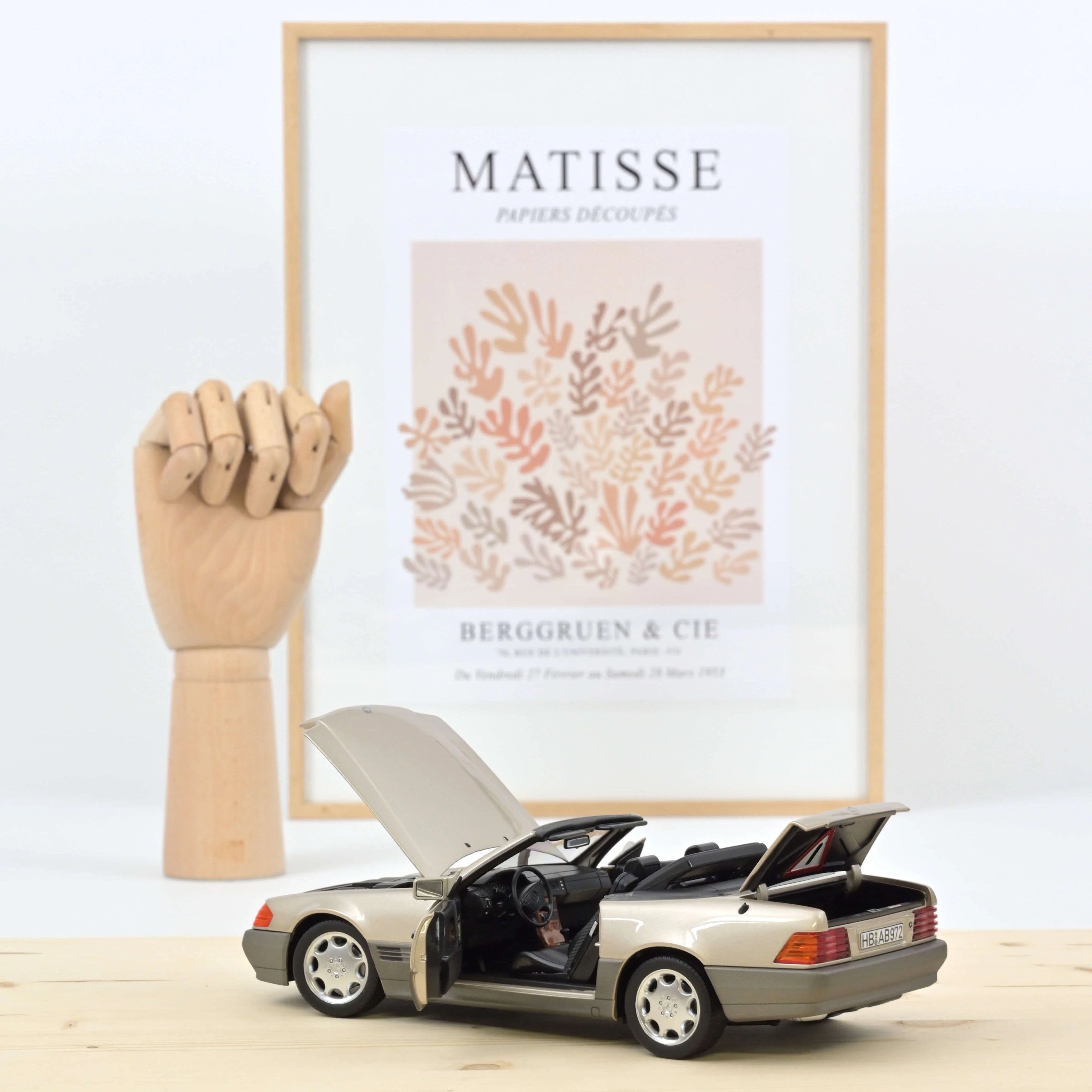 Mercedes-Benz 500 SL 1989 Rauchsilber Metallic 1:18