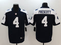 Men's Dallas Cowboys #4 Dak Prescott Navy Game Jersey1
