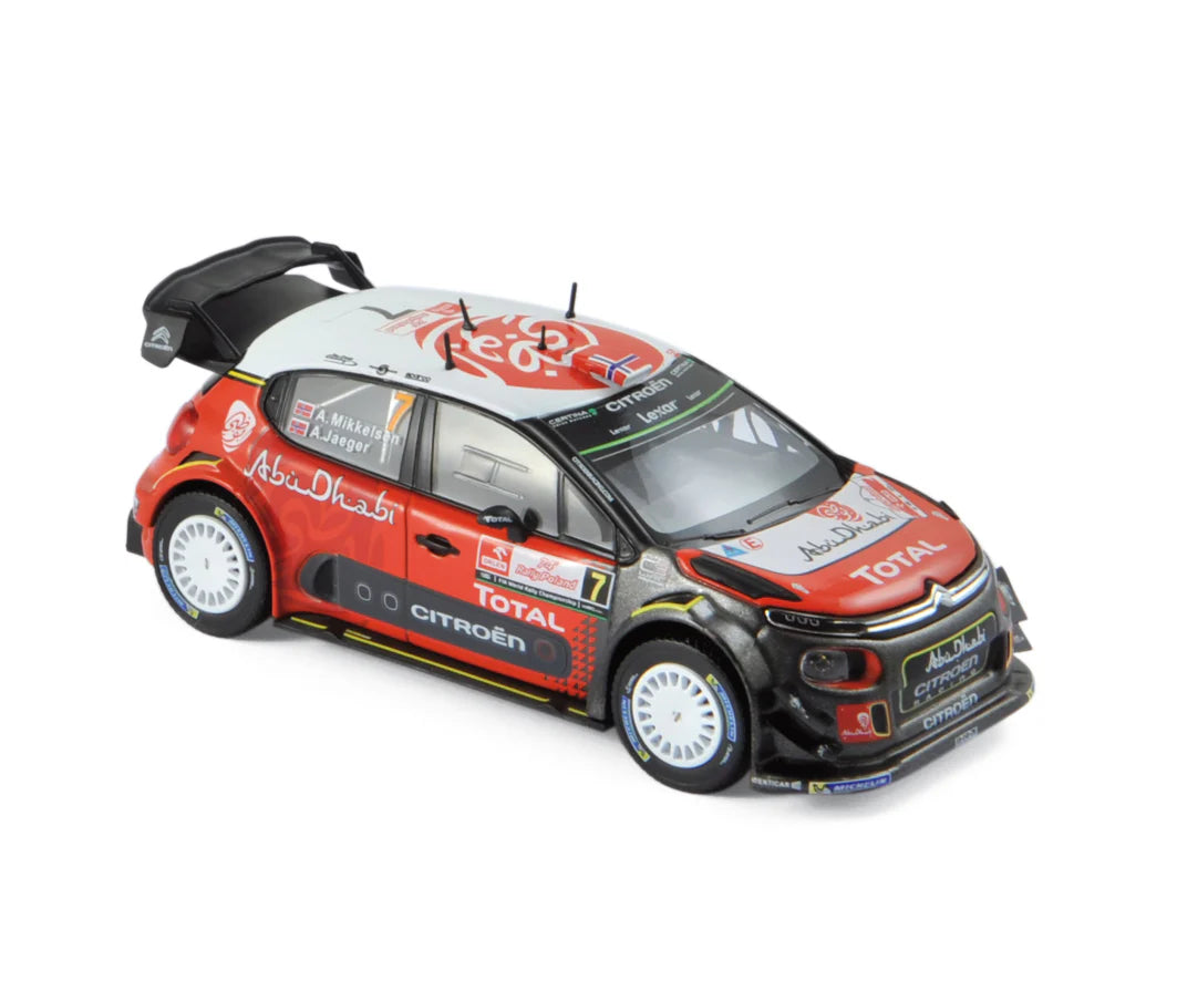 Citroën C3 WRC 2017 Rally Poland 7 A.Mikkelsen/A.Jaeger 1:43
