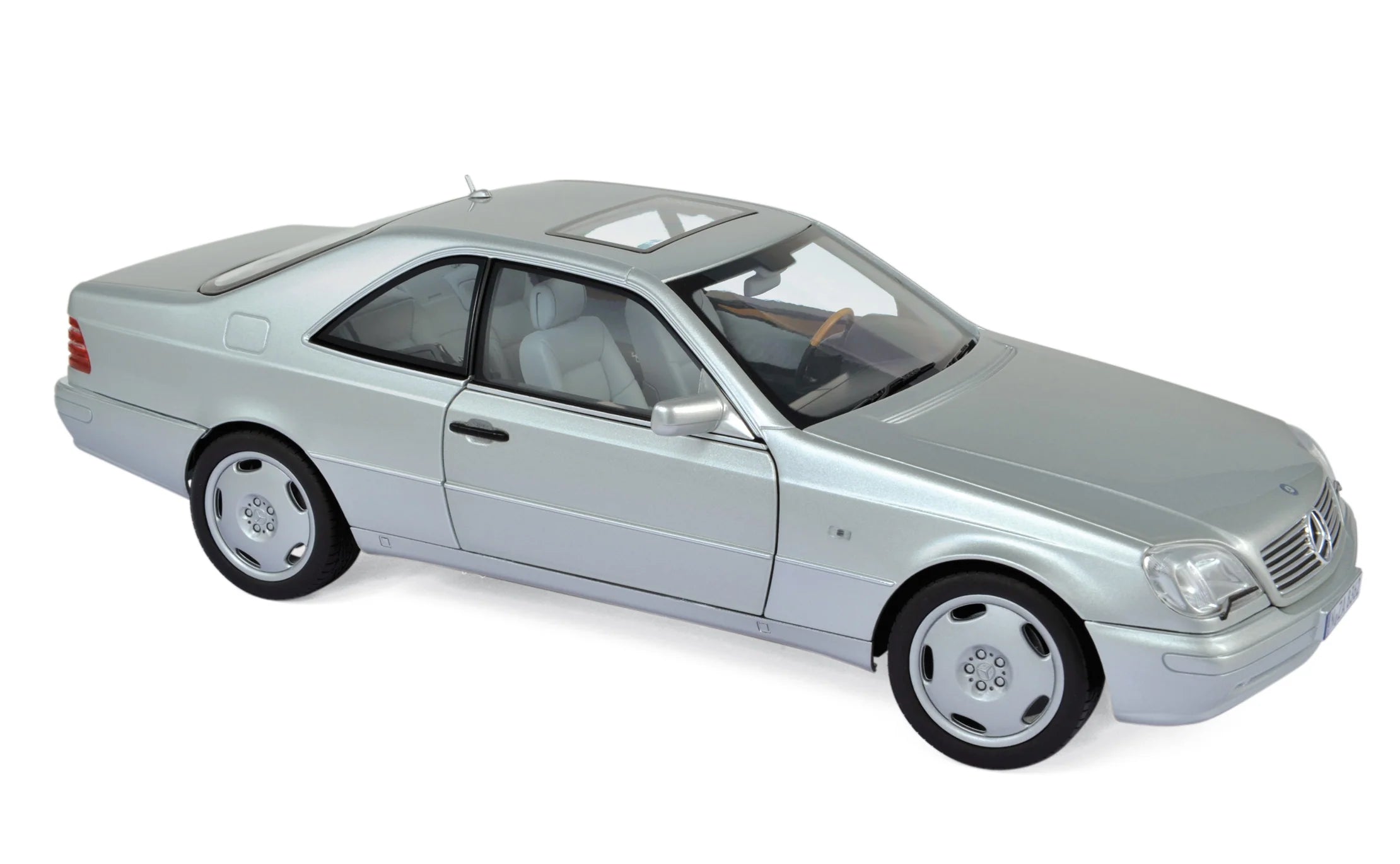 Mercedes-Benz S600 Coupe 1998 Silver metallic 1:18
