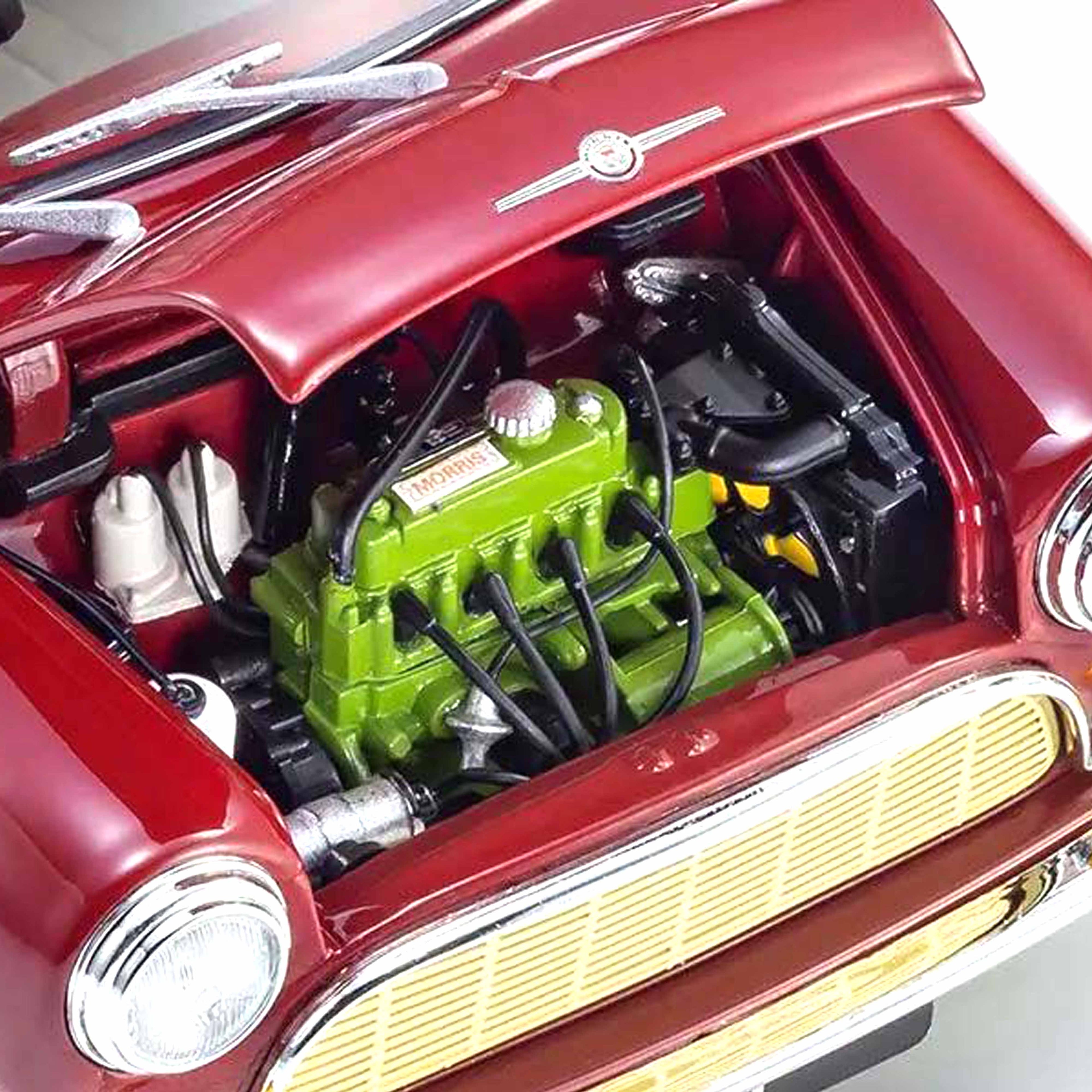 Morris Mini Mirror Cherry Red 1:18
