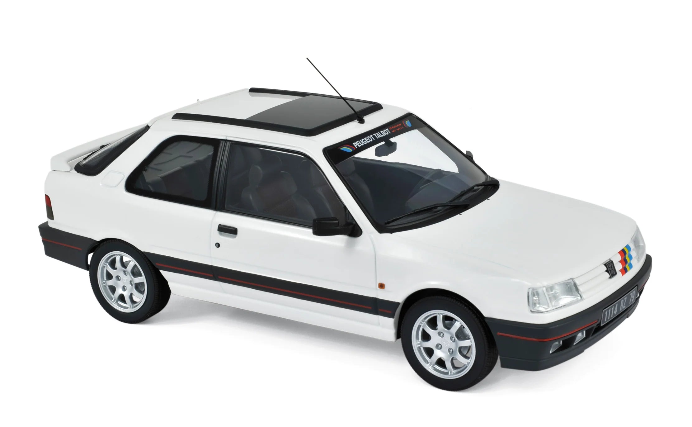 Peugeot 309 GTi 1990 White&PTS deco 1:18 - 100pcs