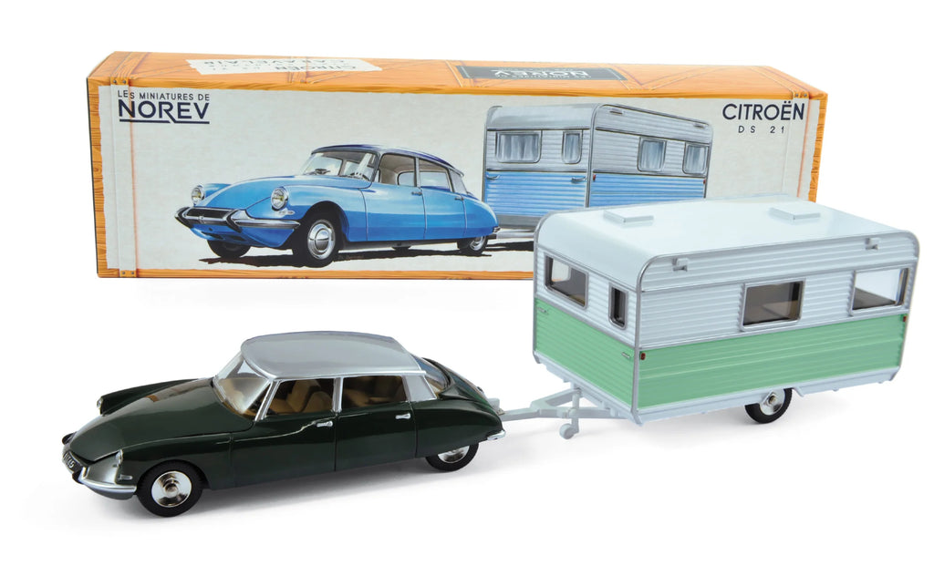 Citroën DS 21&Caravane Green Jura&Grey metallic 1:43