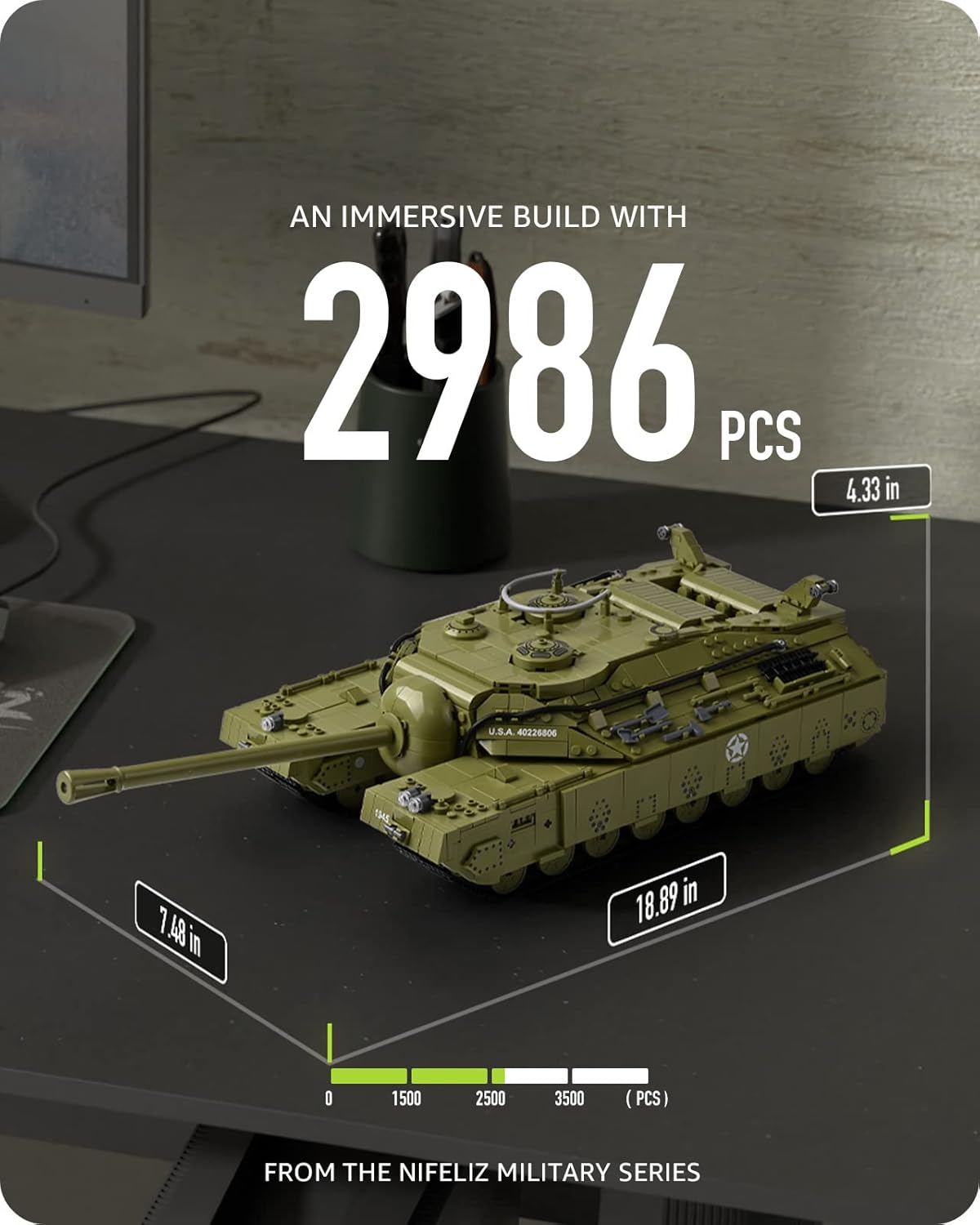Nifeliz T28 Super Heavy Tank (2986 PCS, NF10525)