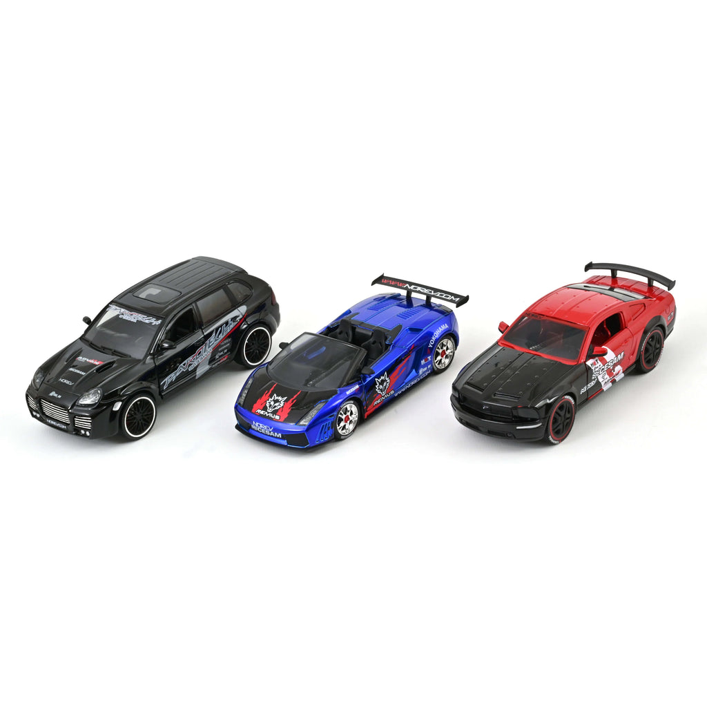 Coffret Street Racer 2 voitures + 1 gratuite 1:32