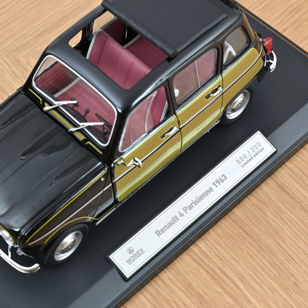 Renault 4 Parisienne 1963 Black & Yellow 1:18 - 200pcs