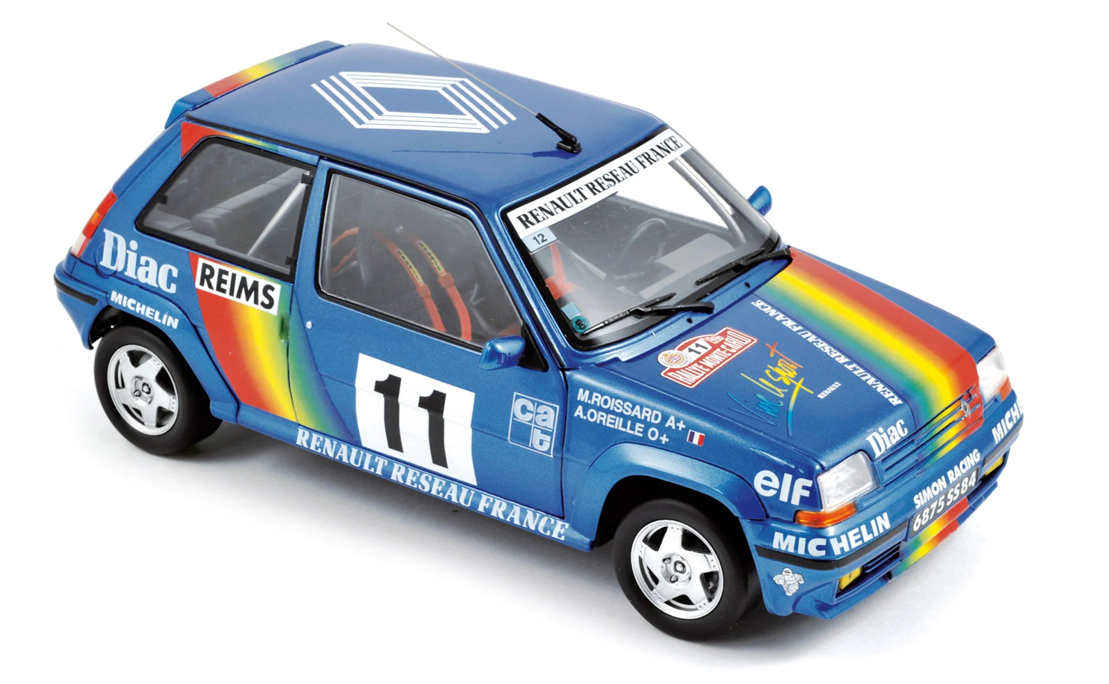 Renault Supercinq GT Turbo 1990 Rally M-C Oreille/Roissar 1:18
