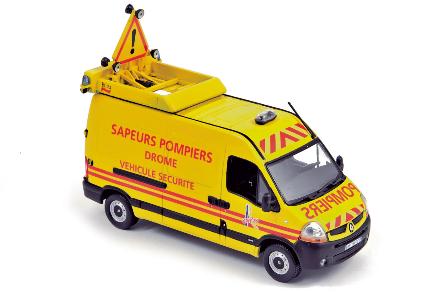Renault Master 2008 Feuerwehrfahrzeug Sicherheitsmarkierung 1:43