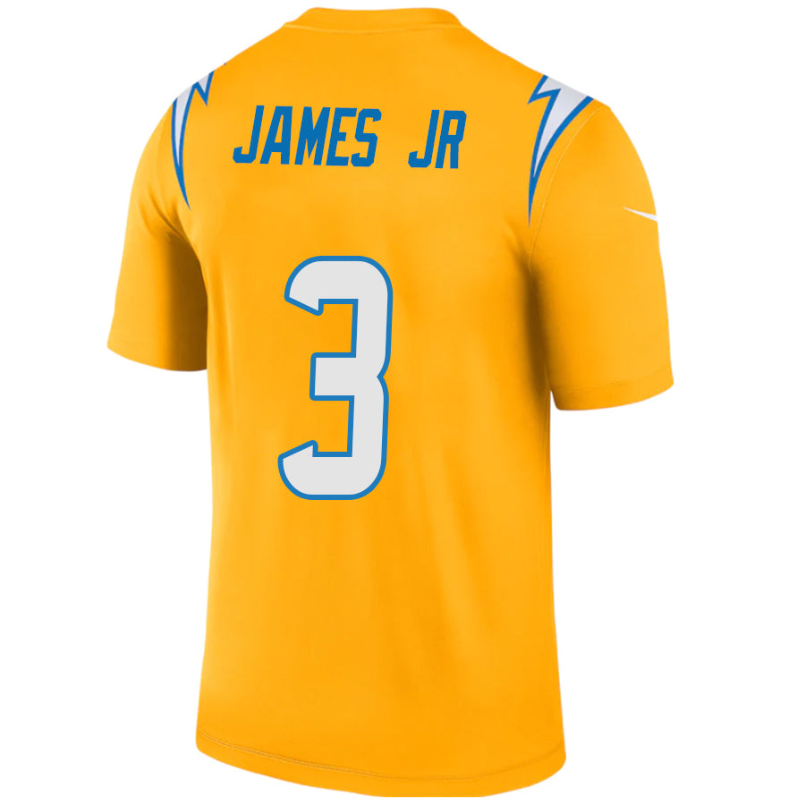 #3 Derwin James JR Player LA.Chargers Gold Game Football Jerseys