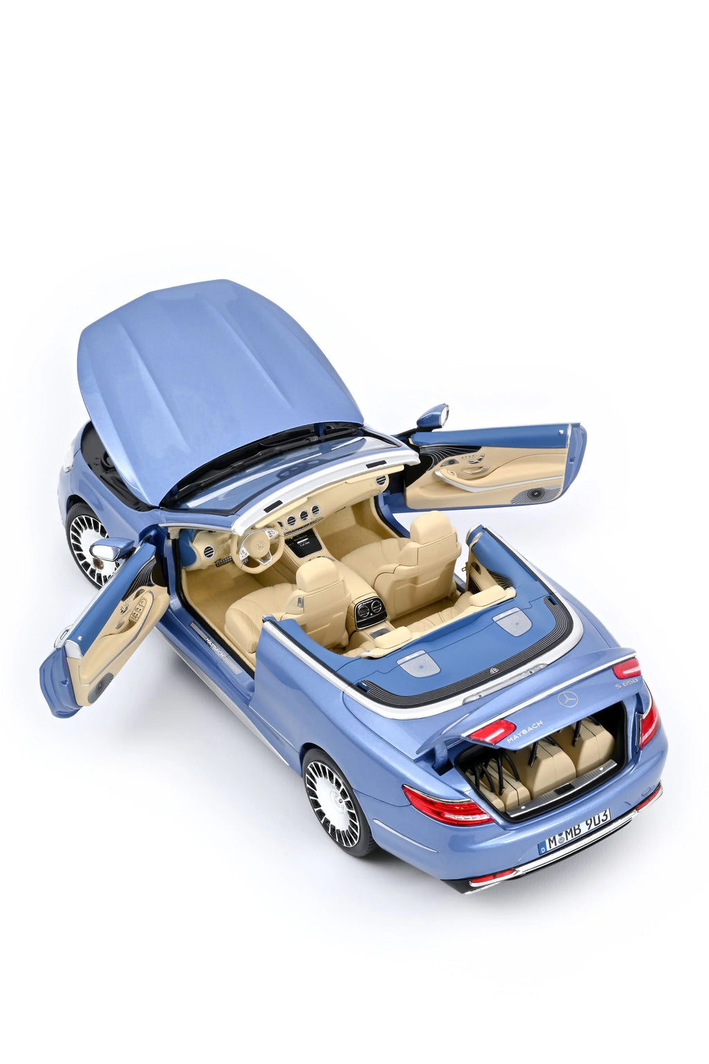 Mercedes-Maybach S650 Cabriolet 2018 Bleu métallisé 1:18