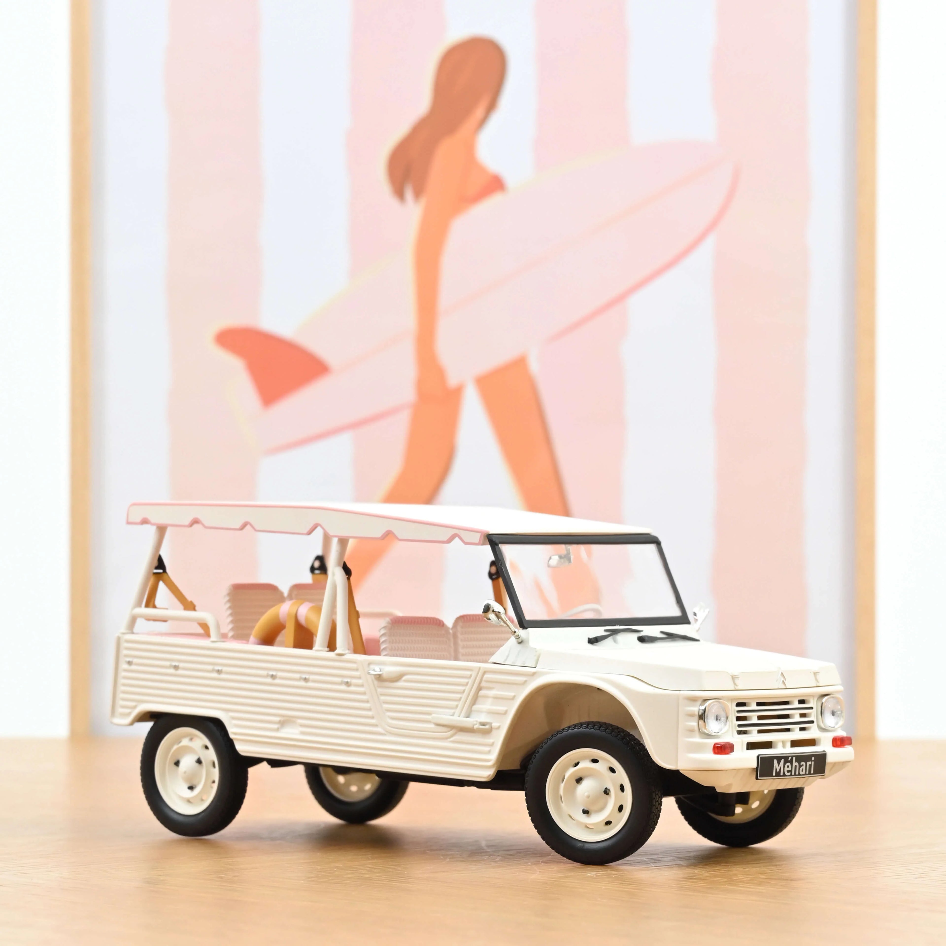 Citroën Méhari 2023 Eden Blanc Sorbet et Rose 1:18
