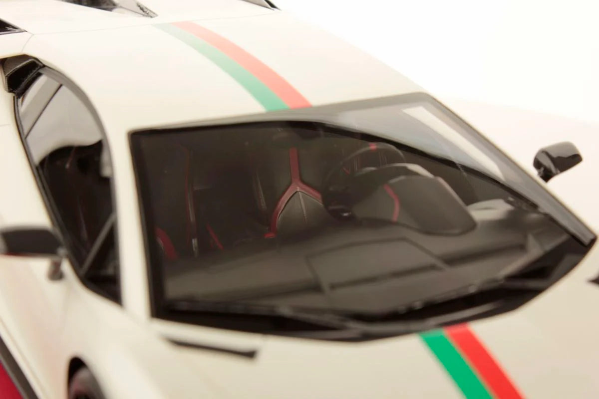 Clearance MR Lamborghini Aventador SVJ White Bianco Canopus, Italian Design  - Limited 16 pcs