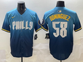 Men's Philadelphia Phillies Seranthony Dominguez #58 Blue City Connect Limited Player Jersey