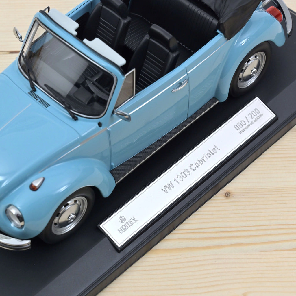 VW 1303 Cabriolet 1973 Light blue 1:18 - 200pcs