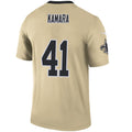 #41 Alvin Kamara Player NO.Saints Gold Inverted Team Game Football Jerseys