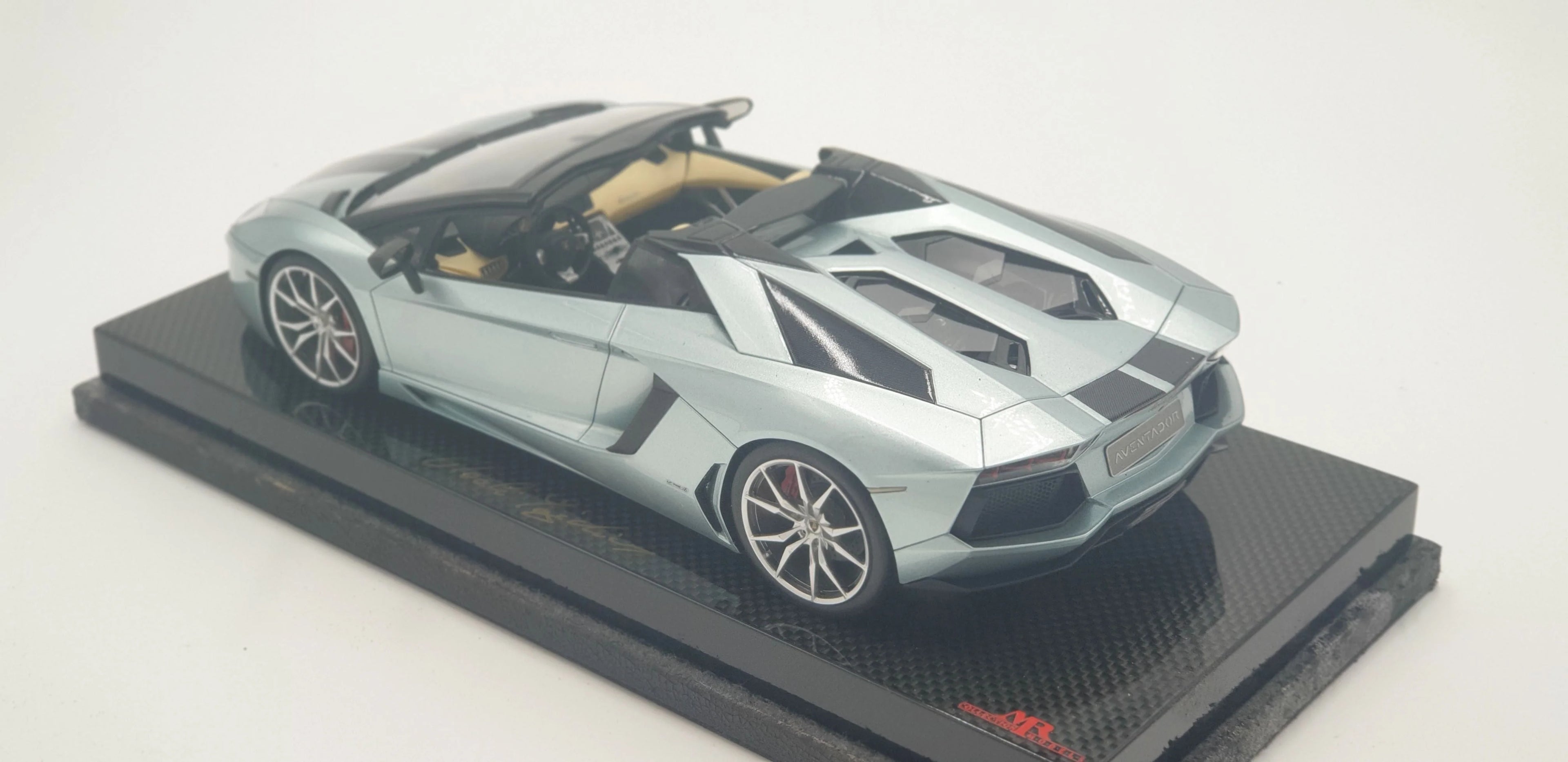 MR Lamborghini Aventador LP700-4 Roadster Light Blue Carbon Base - One Off Limited 1 pcs