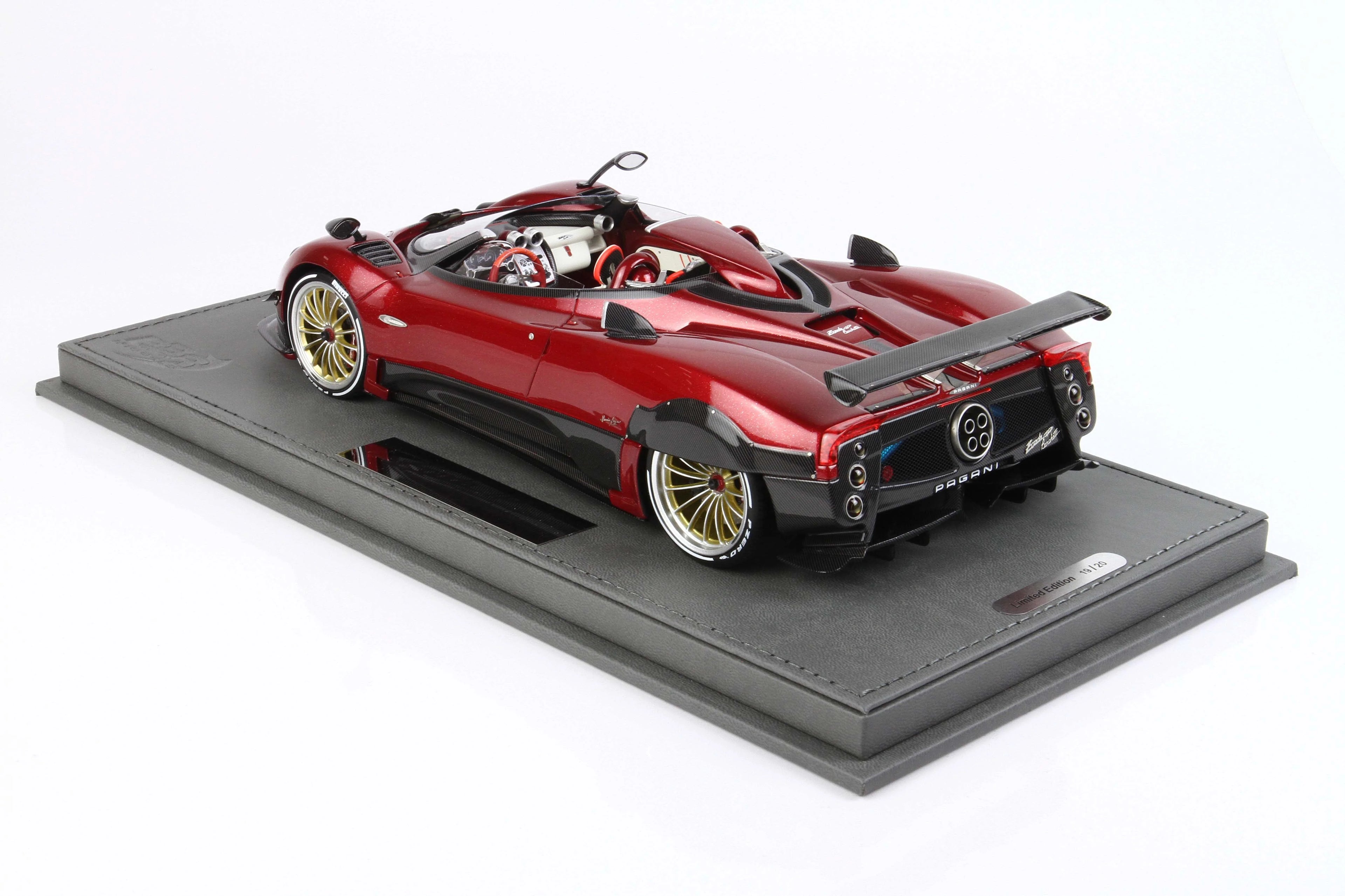 BBR Pagani Barchetta in Rosso Met Red - Limited 20 pcs with Display Case