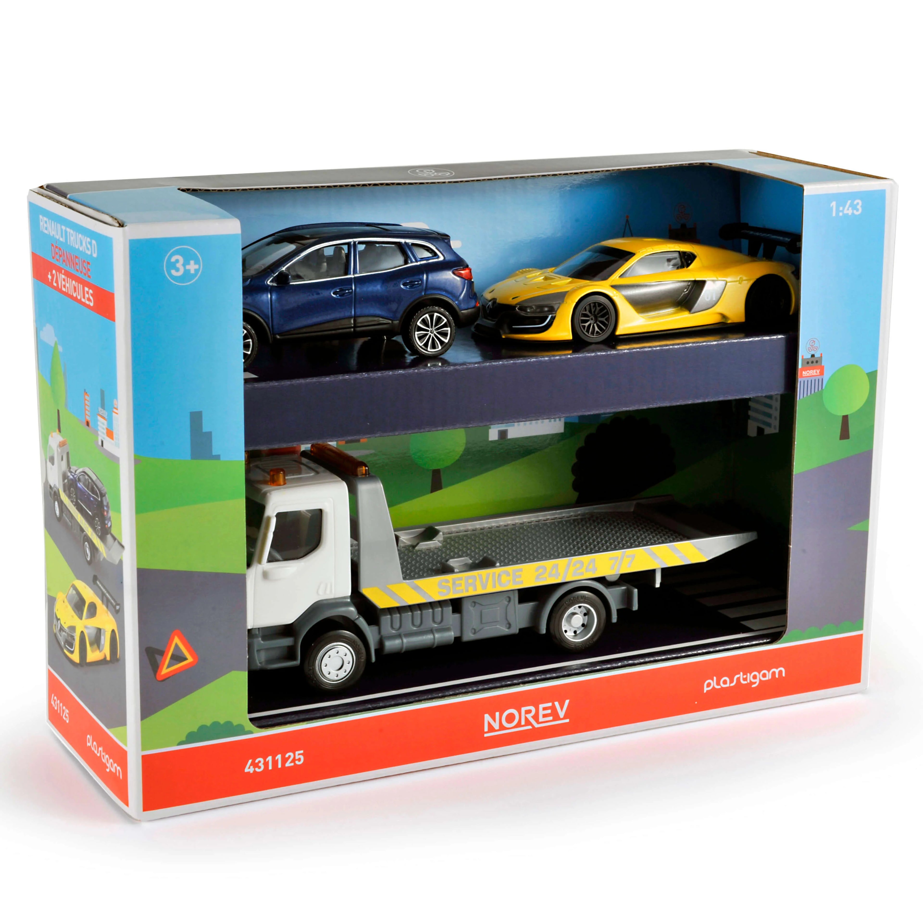 Abschleppwagen-Set + 2 Jet-Cars 1:43
