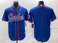 Men's Chicago Cubs Blue Blank Replica Player Jersey