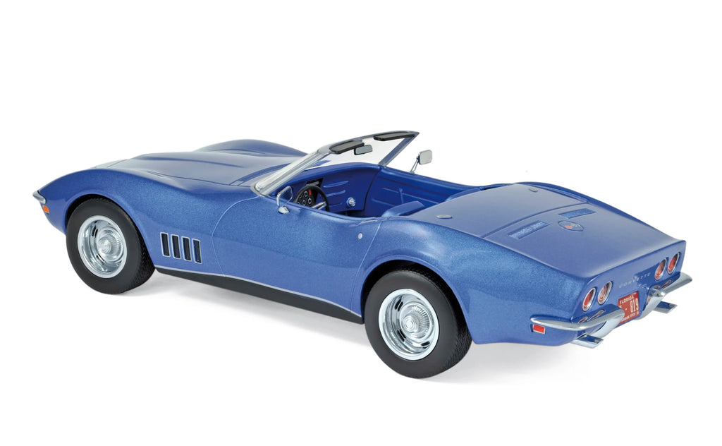 Chevrolet Corvette Cabriolet 1969 Bleu métallisé 1:18