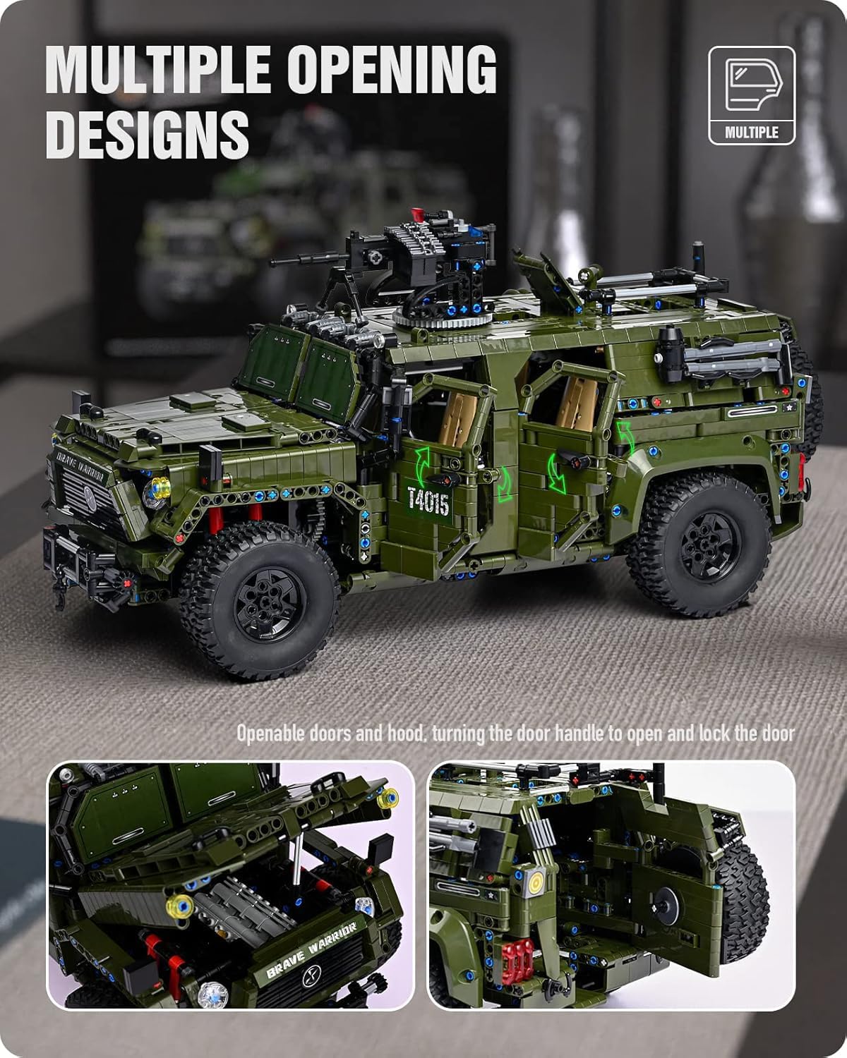 Nifeliz Warrior Military Car (3175 PCS, NF10521)