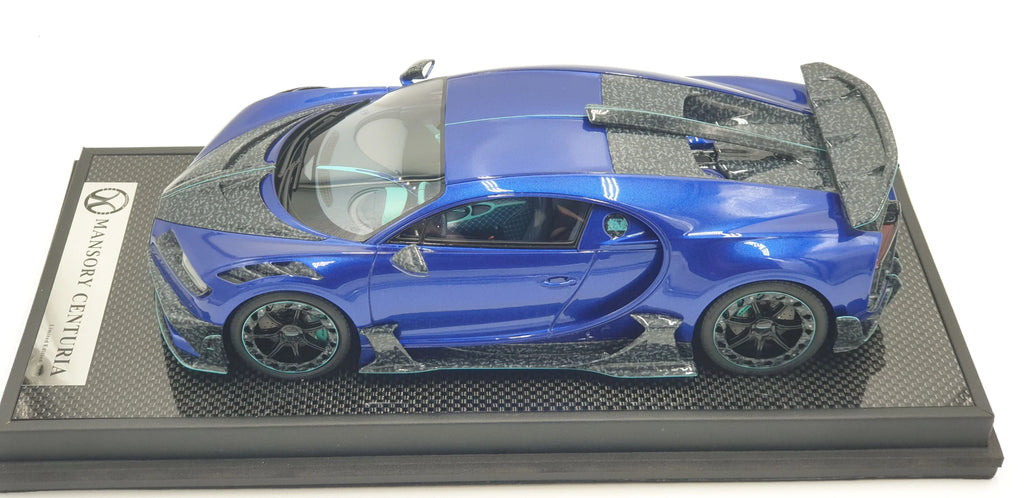 T&P Bugatti Chiron Mansory Centuria Carbone Bleu - Édition limitée 99 pcs
