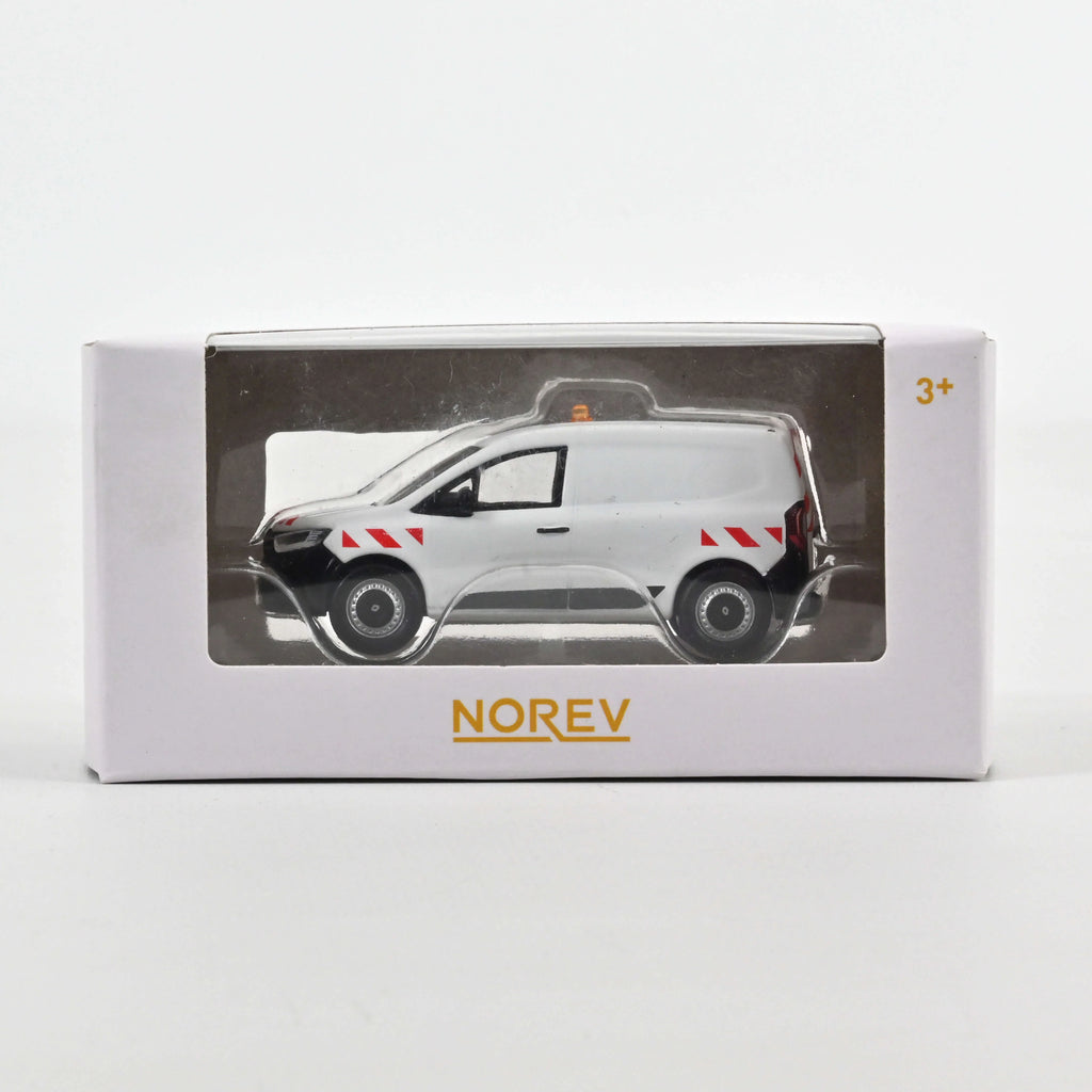 Renault Kangoo Van 2023 Blanc avec rayures rouges 1:64