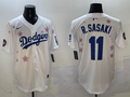 Men's Los Angeles Dodgers Roki Sasaki #11 White Alternate Replica Player Jersey