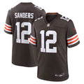 Men's Cleveland Browns Shedeur Sanders Nike Brown 2025 NFL Draft Game Jersey
