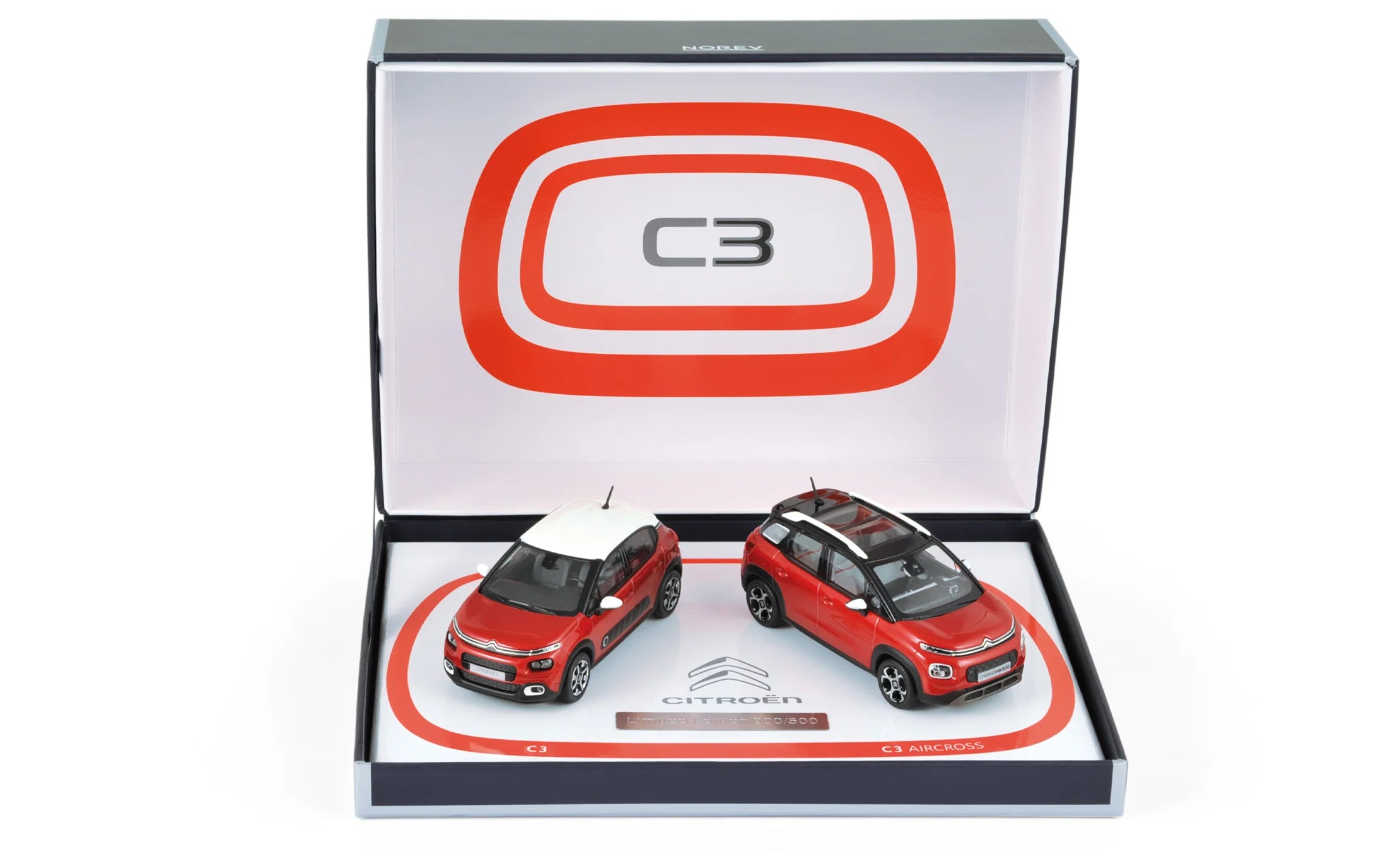Coffret Citroën C3&C3 Aircross 2017 (2 miniatures) 1:43