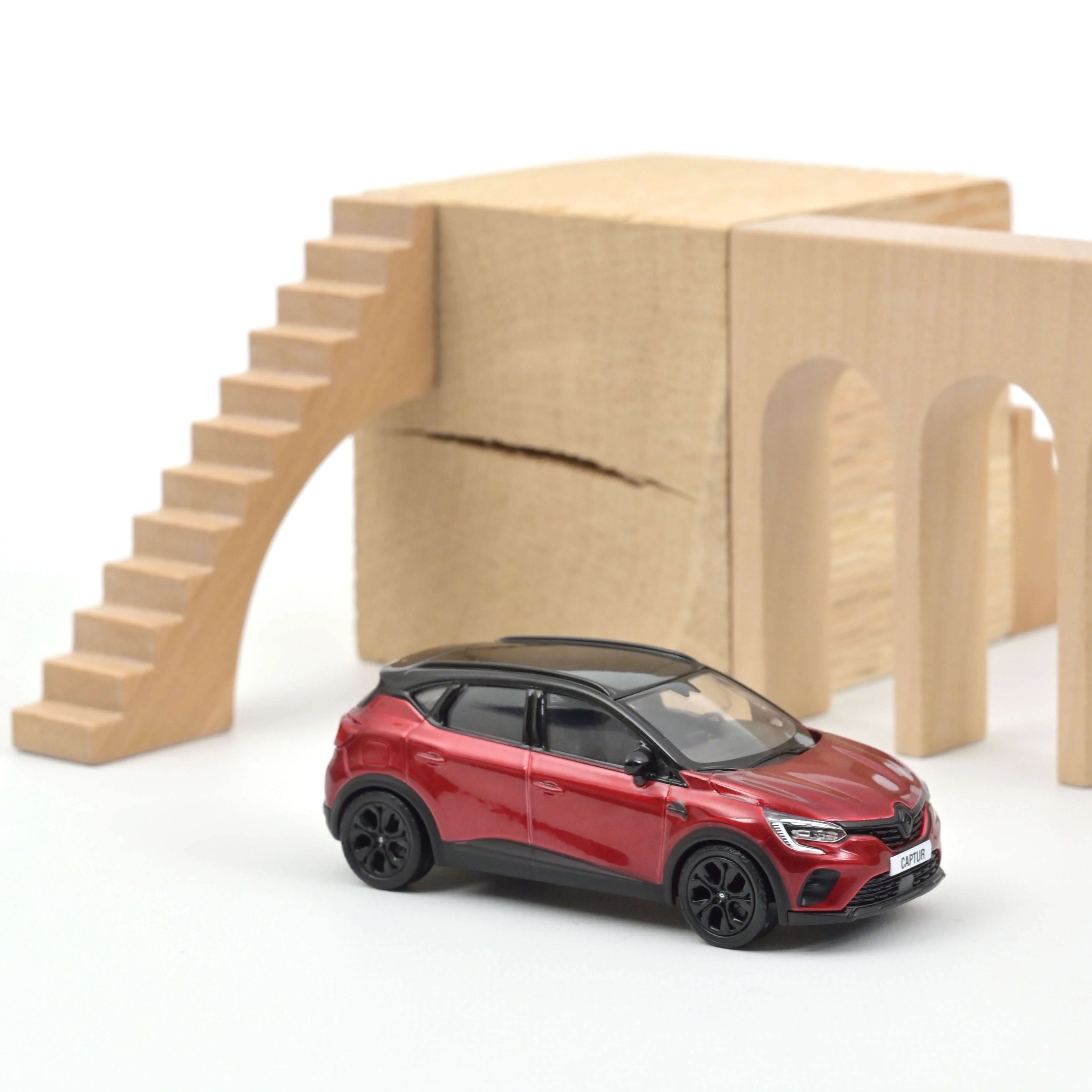 Renault Captur Rive Gauche 2022 Flammenrot & Schwarz 1:43