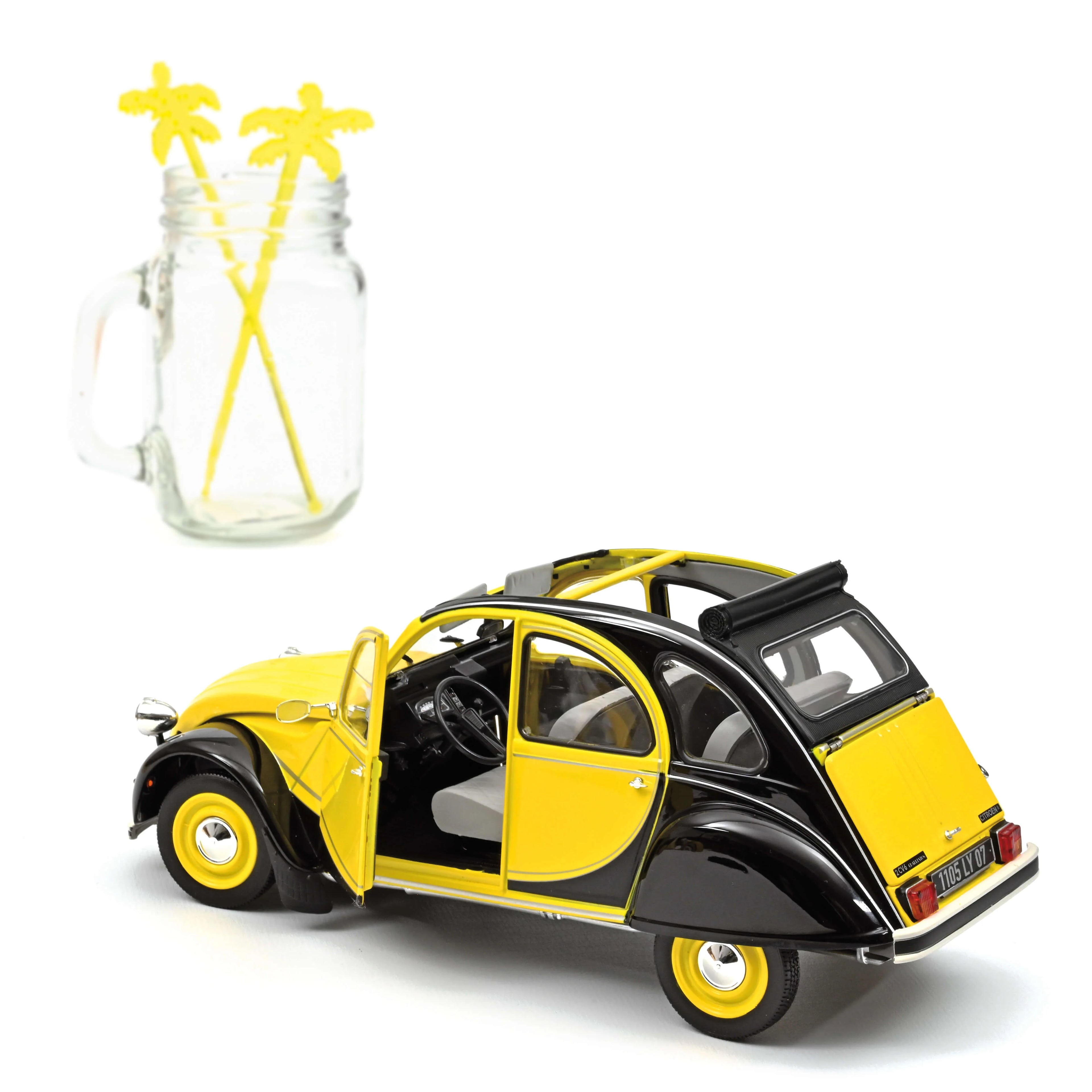 Citroën 2CV Charleston 1982 Jaune Helios et noir  1/18