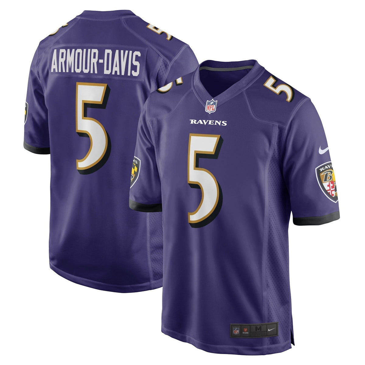 Jalyn Armour-Davis Baltimore Ravens Nike Game   Jersey - Purple