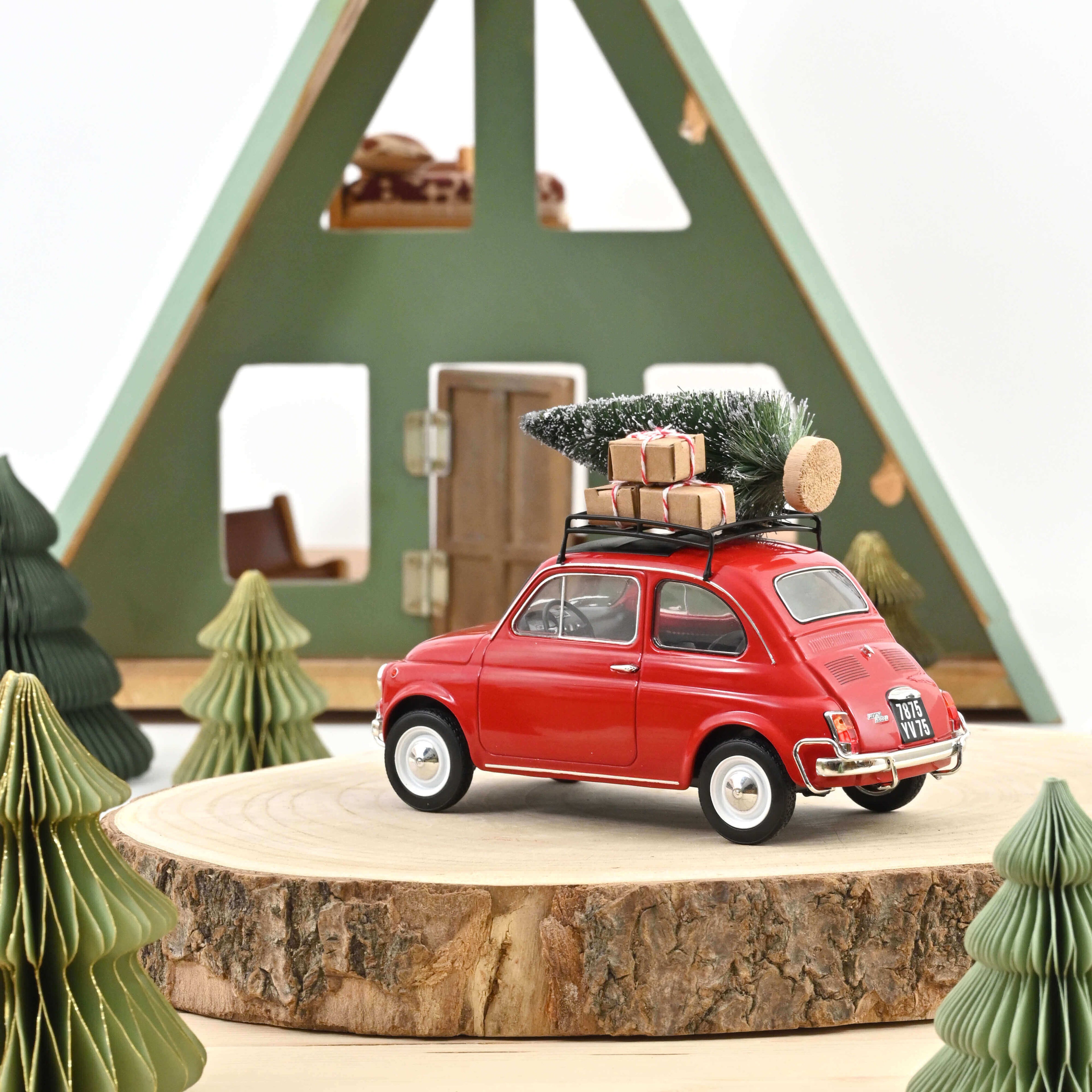 Fiat 500 L 1968 Red Christmas 1:18