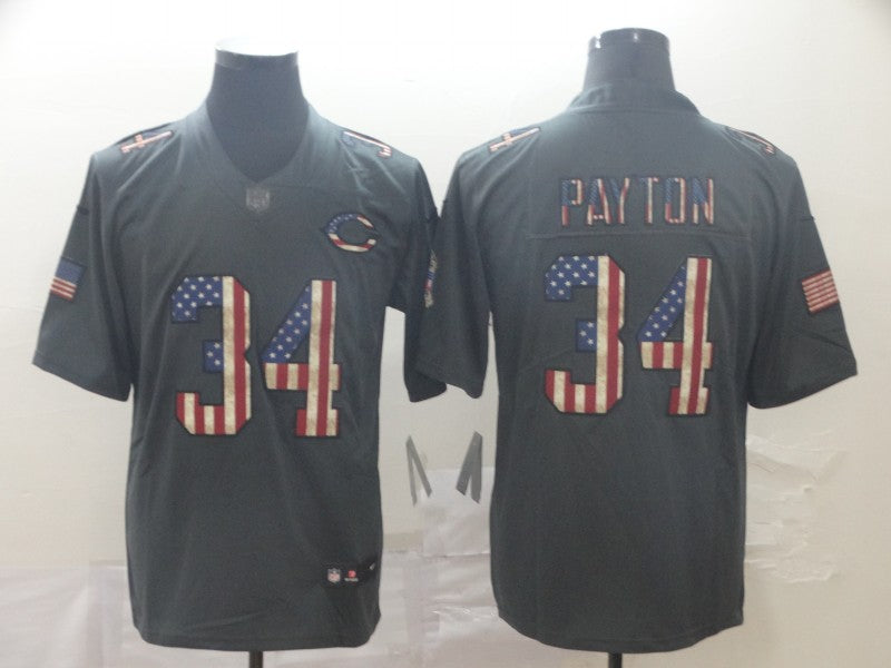 Men's Chicago Bears #34 Walter Payton Black Game Jersey1
