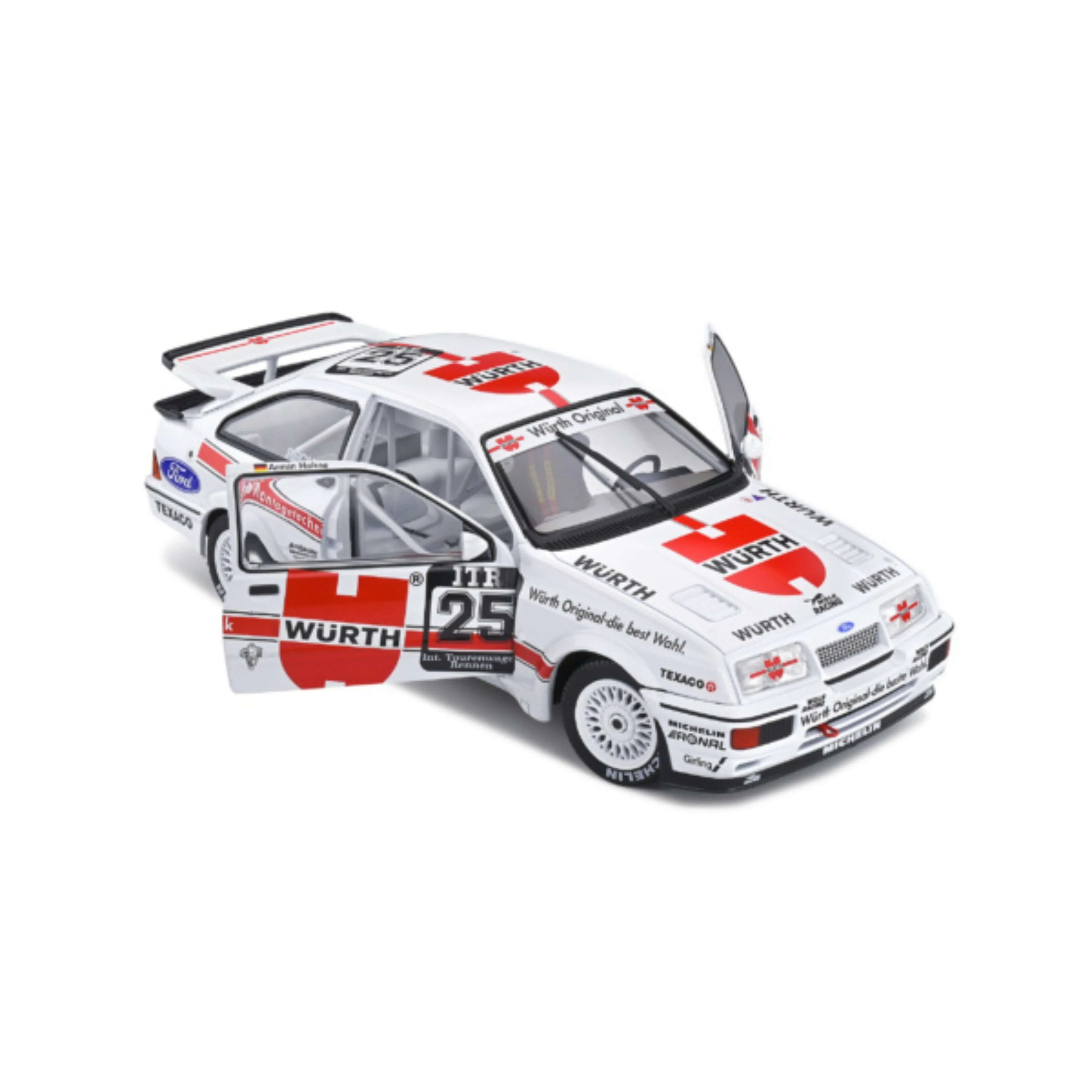 Ford Sierra RS 500 White A. Hahne #25 Nürburgring DTM 1988 1:18