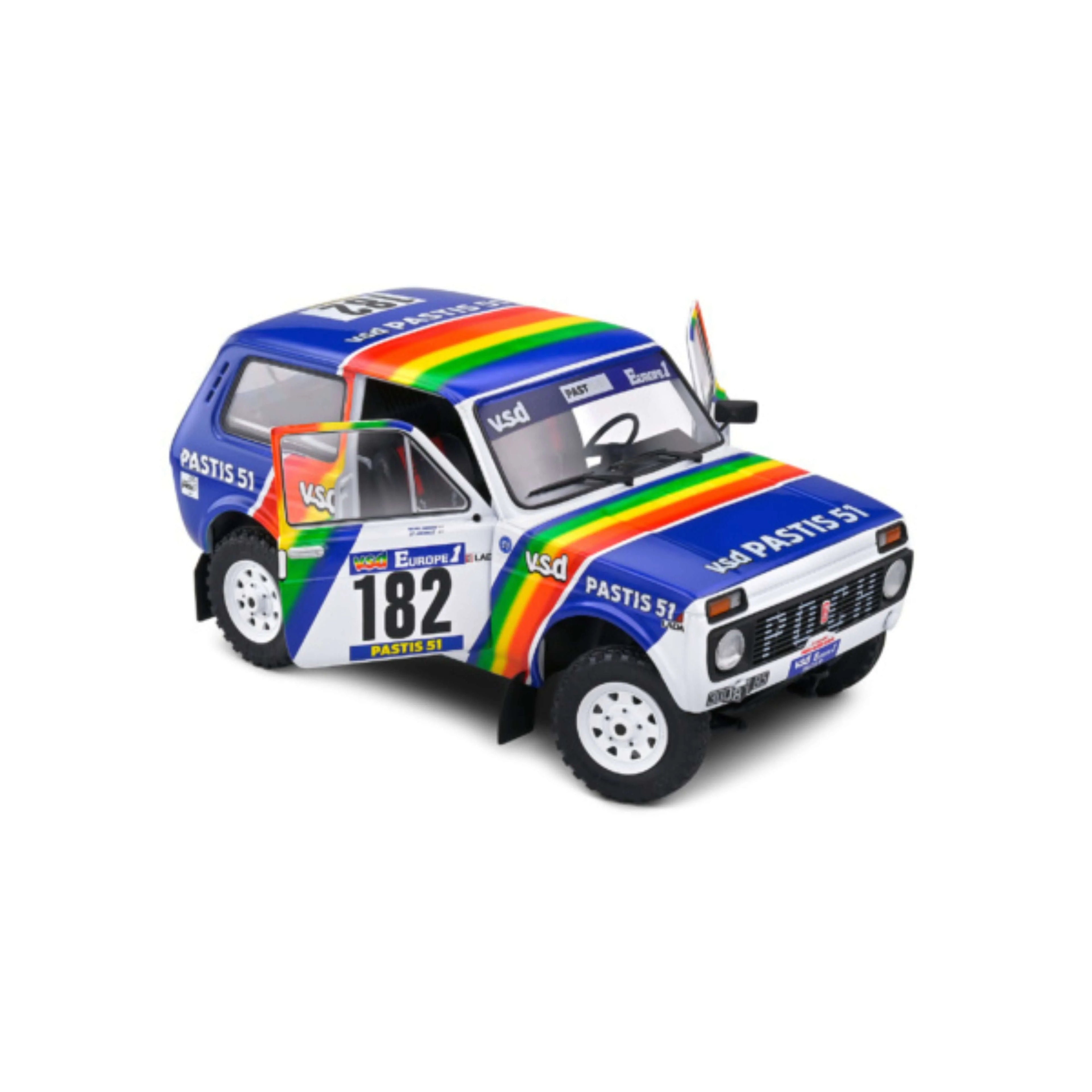 Lada Niva White #182 Jabouille / Sardou Paris-Dakar 1984 1:18