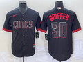 Men's Cincinnati Reds Ken Griffey Jr. #30 Black 2023 City Connect Replica Player Jersey1