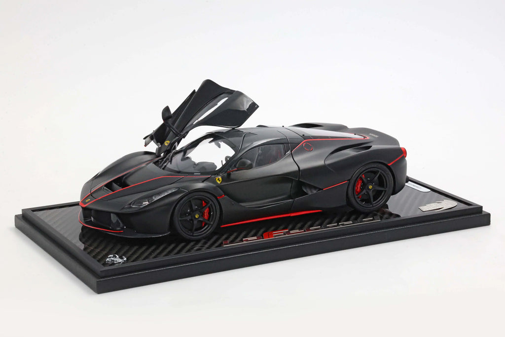 Pre-order BBR Ferrari LaFerrari Matt black with red stripes Fully Open - Limited 100 pcs