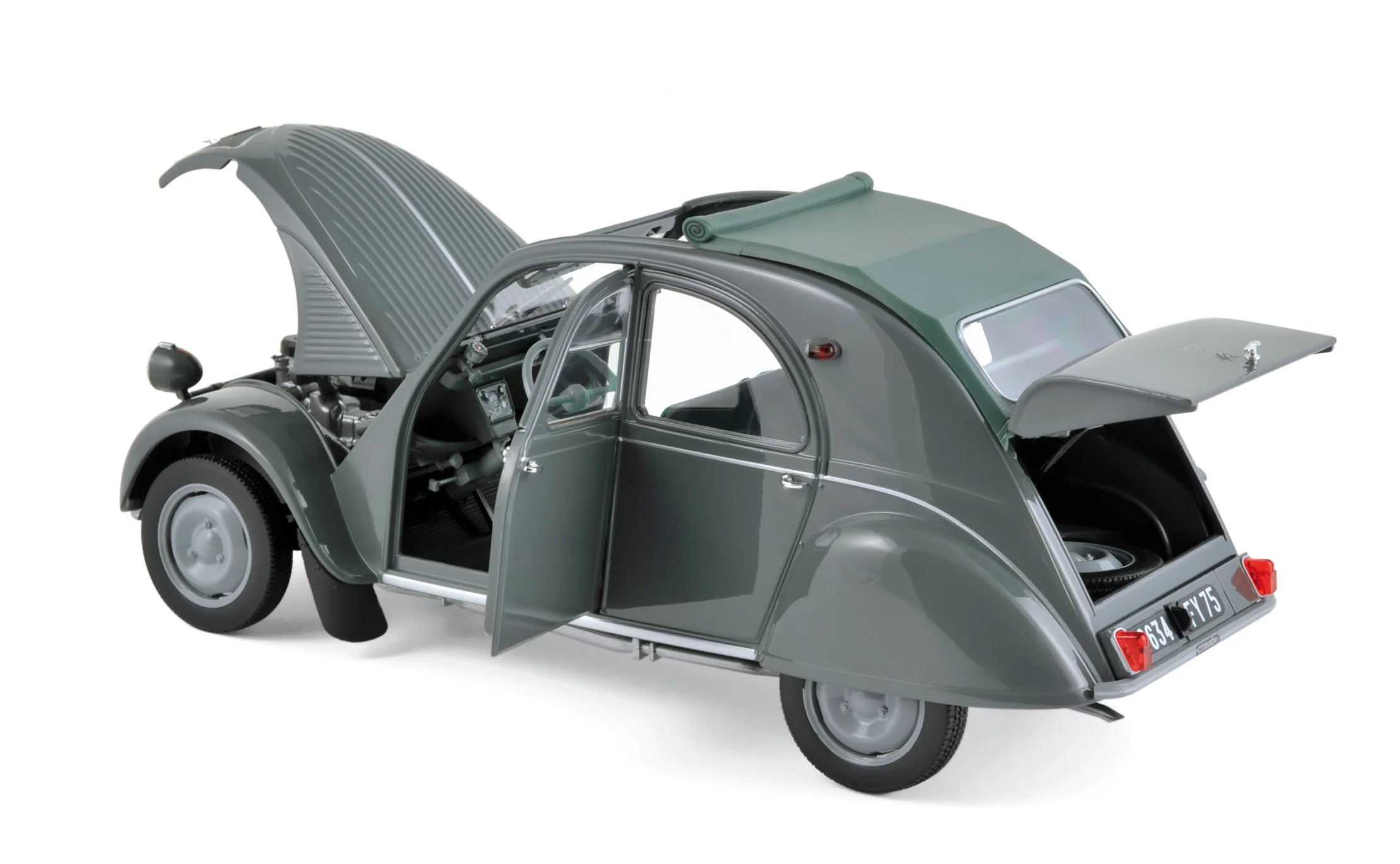 Citroën 2CV AZL Malle Bombée 1957 Grey 1:18