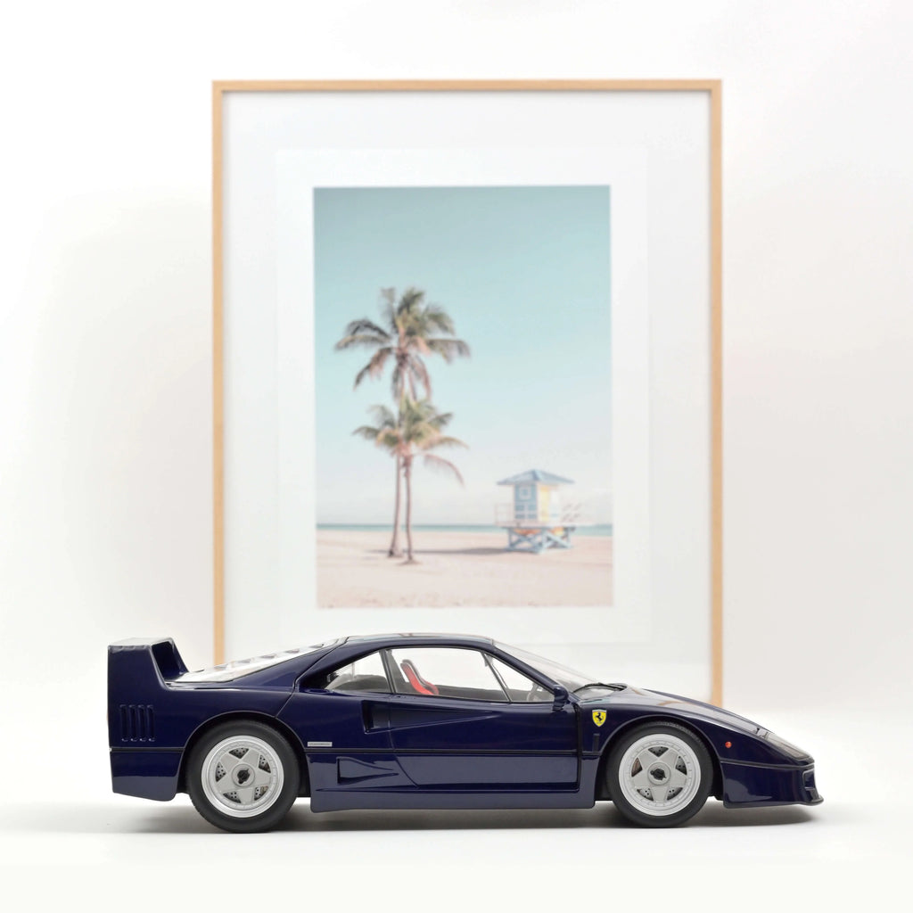 Ferrari F40 1987 Bleu métallisé 1:12