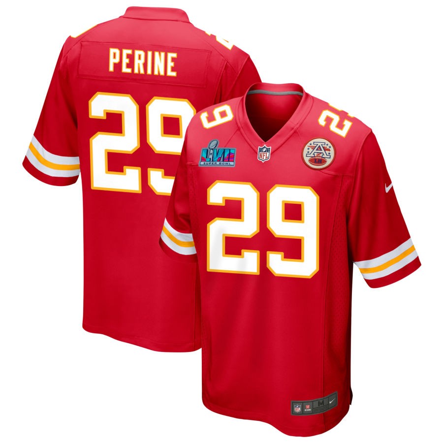 La'Mical Perine Kansas City Chiefs Nike Super Bowl LVII Game Jersey - Red