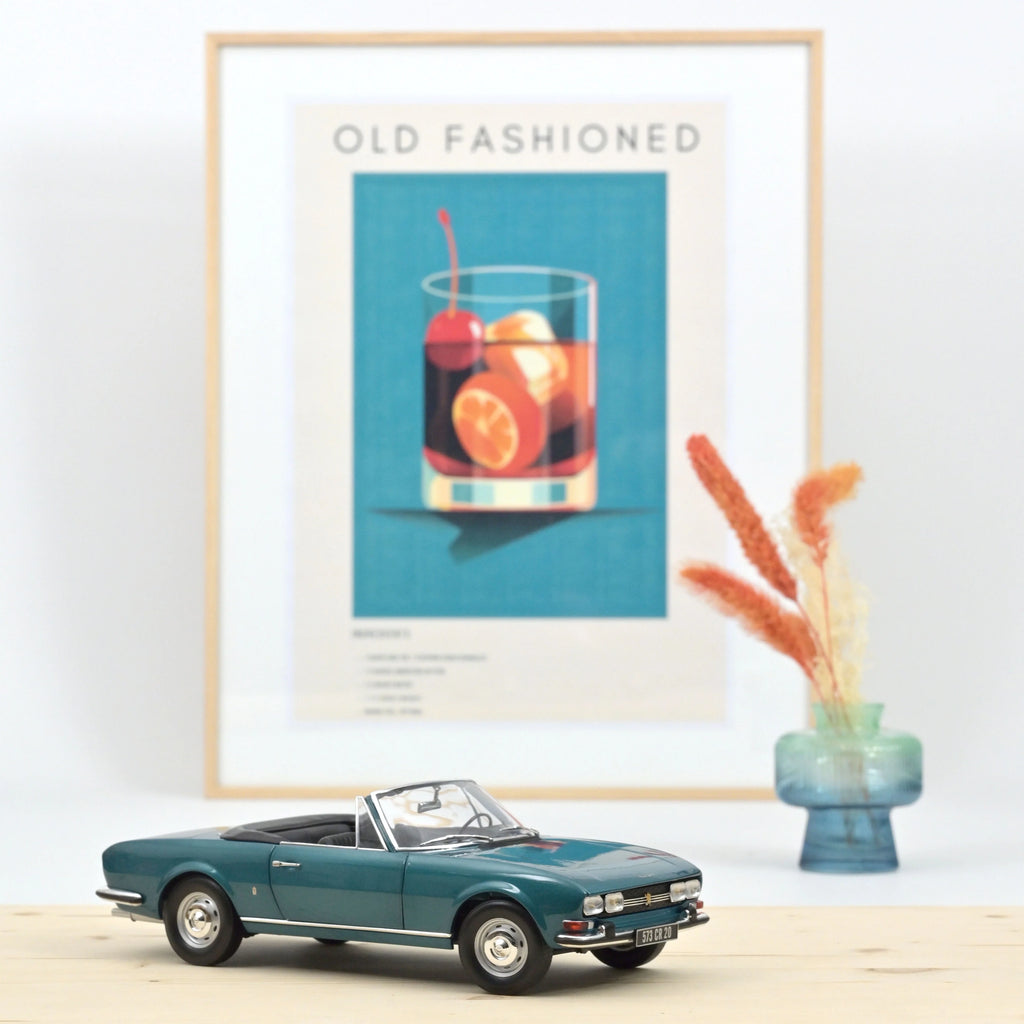 Peugeot 504 Cabriolet 1969 Metallic Blue 1:18 - 250pcs