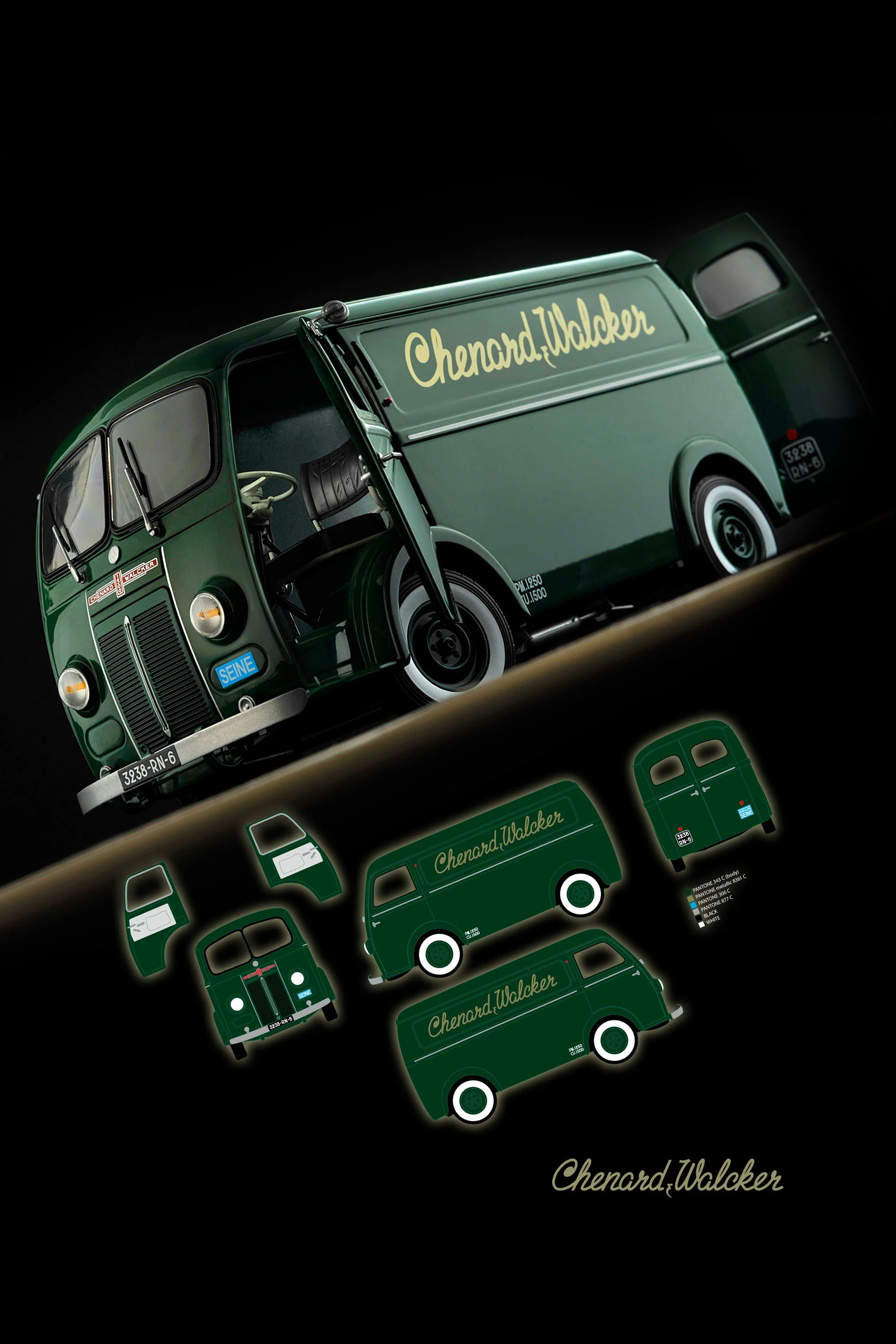 Chenard&Walcker 1500 kg Type CHV 1946 Green 1:18