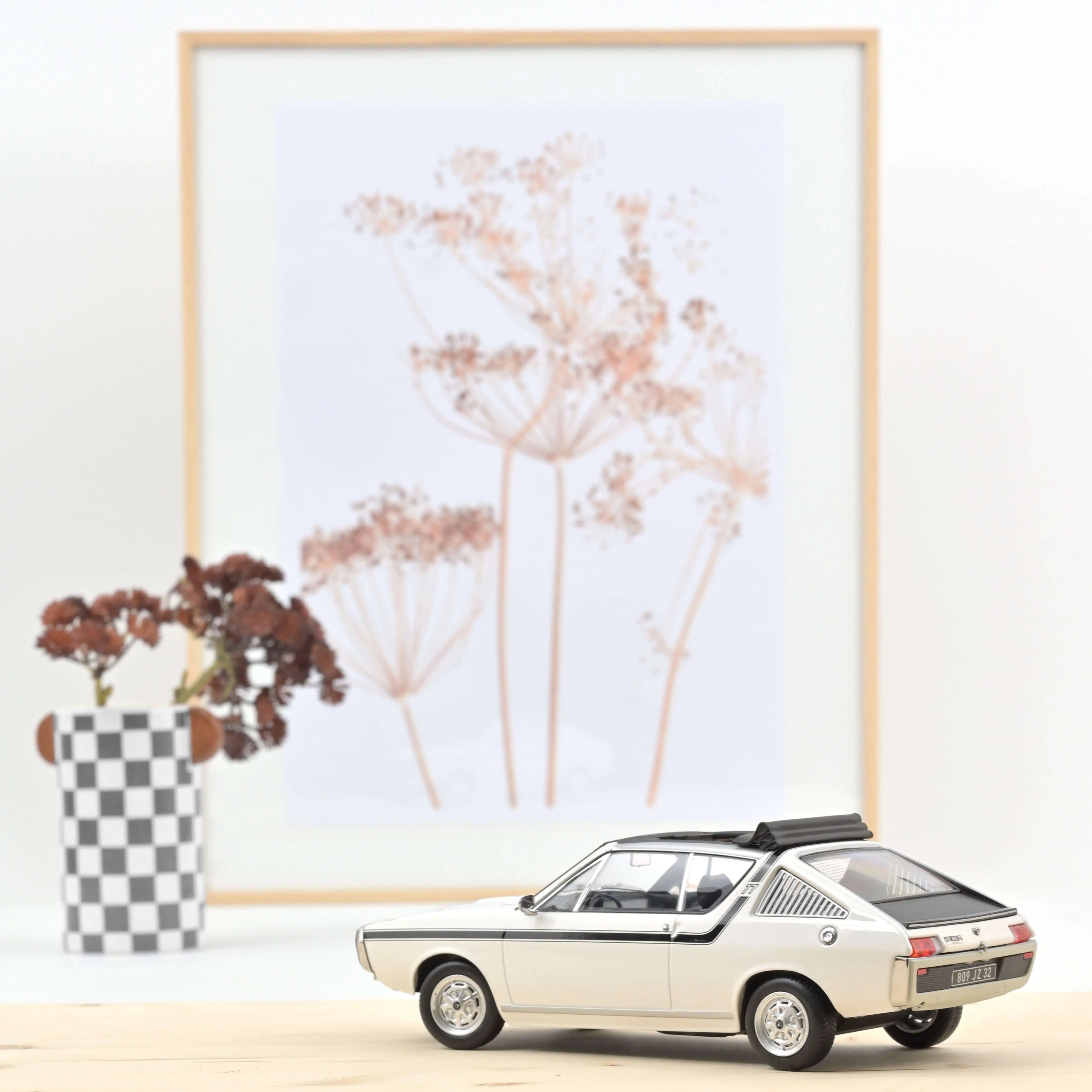 Renault 17 Gordini Découvrable 1975 White 1:18 - 300pcs