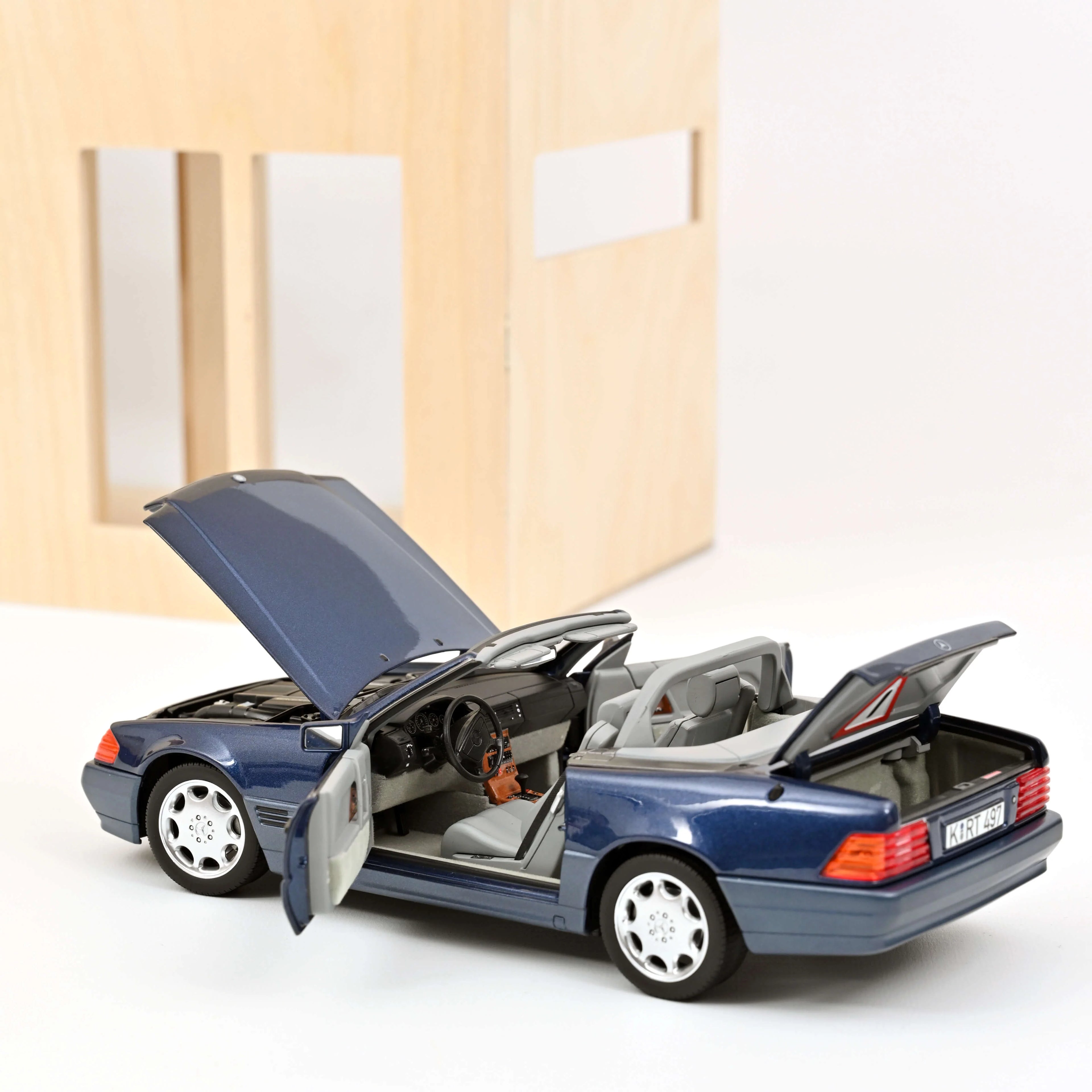 Mercedes-Benz 500 SL 1989 Blue metallic 1:18