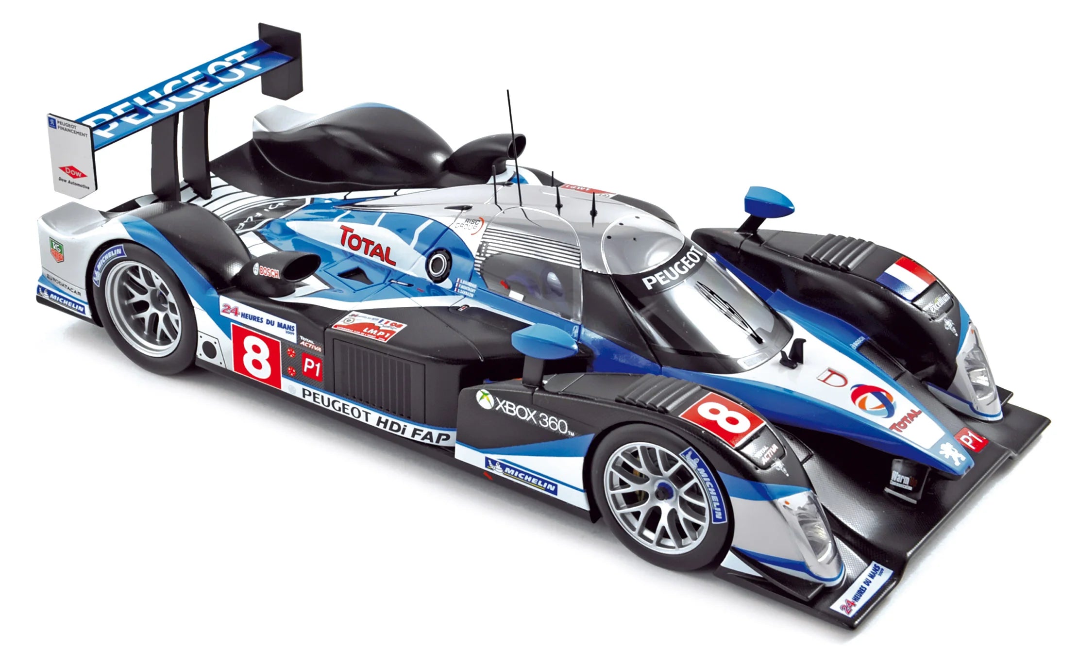 Peugeot 908 HDI FAP 2009 24H Le Mans 8 Bourdais/Montagny/Sarrazi 1:18