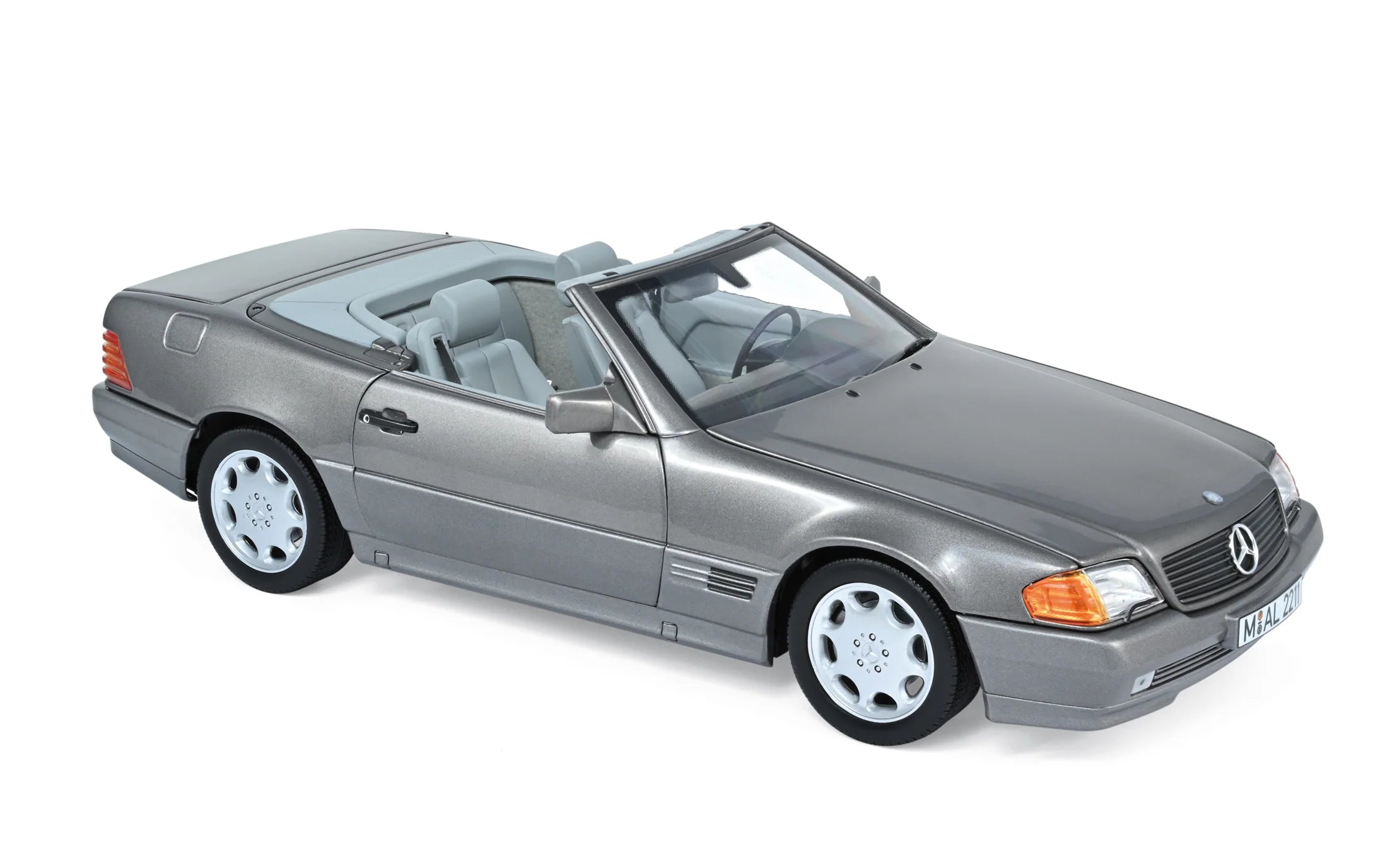 Mercedes-Benz 500 SL 1989 Grau Metallic 1:18