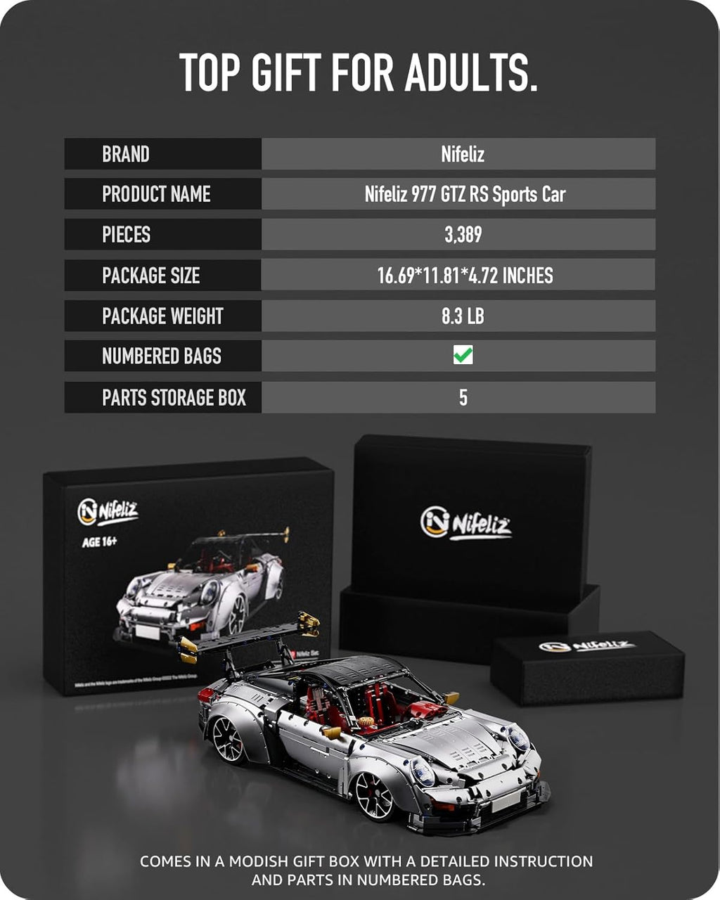 Nifeliz Sports Car 977 GTZ RS Racing (3389 PCS, NF10523)