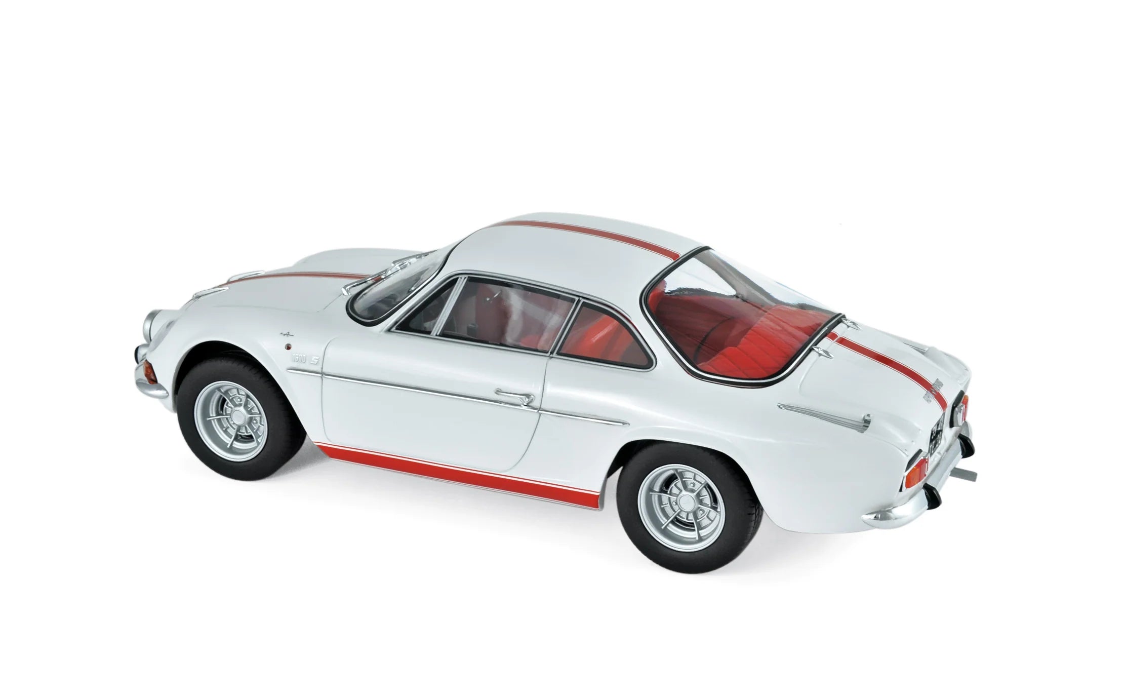 Alpine A110 1600S 1971 Blanc avec décor rouge 1:18